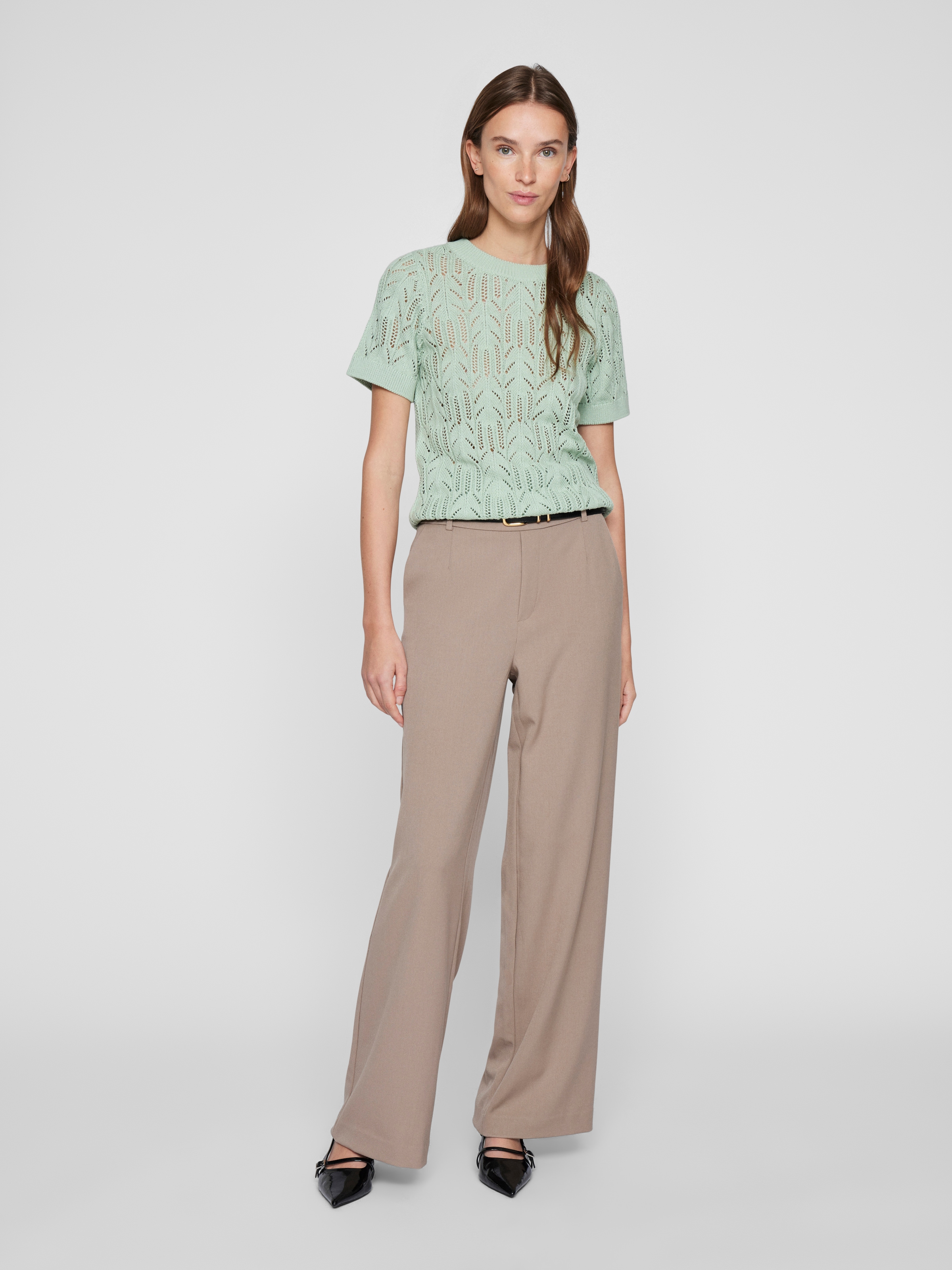 Vila Kurzarmpullover »VICOTTI S/S O-NECK KNIT TOP - NOOS«