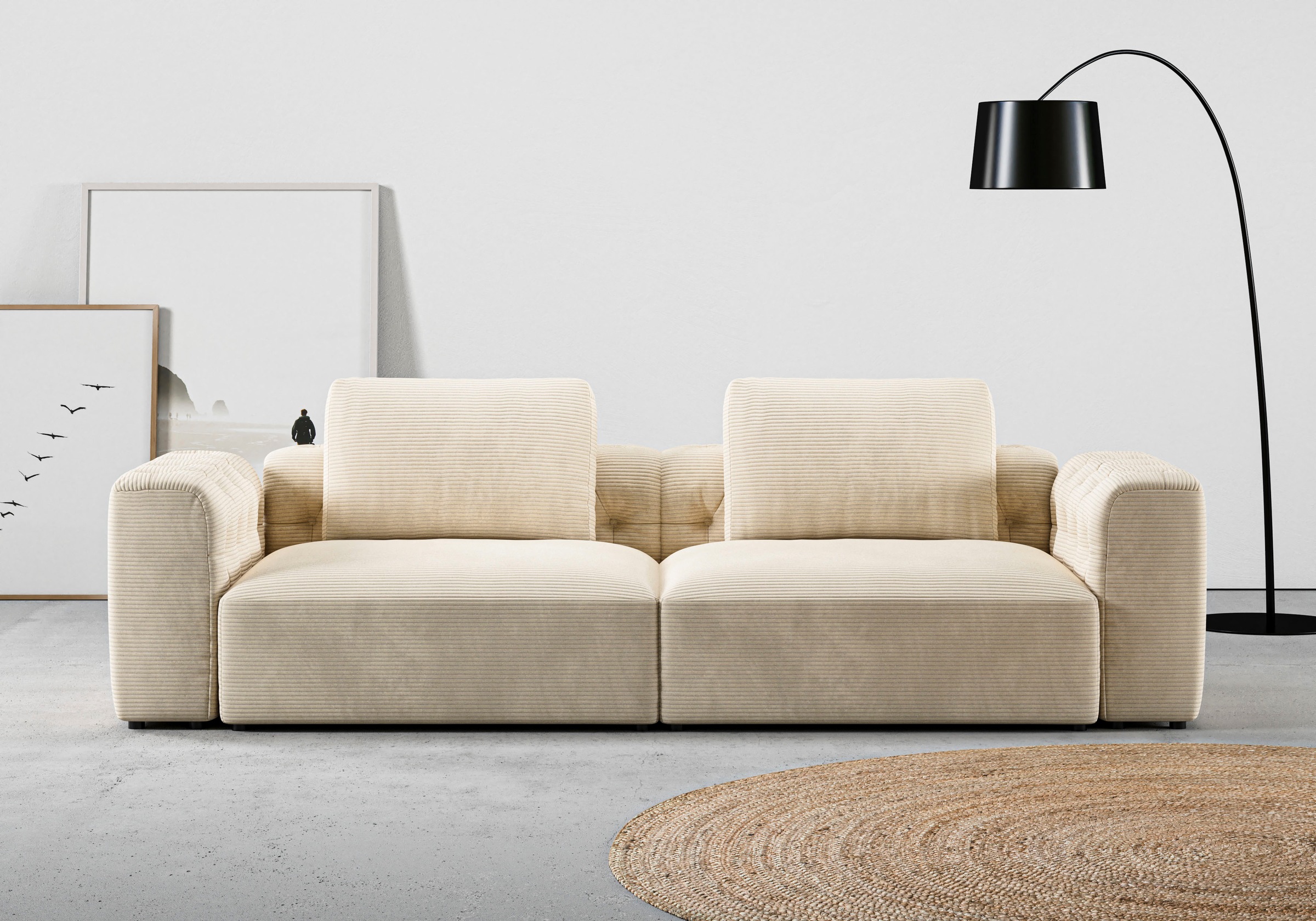 RAUM.ID 2,5-Sitzer »Cushid«, Modulsofa, bestehend aus 2 Teilen, Breite 268 cm