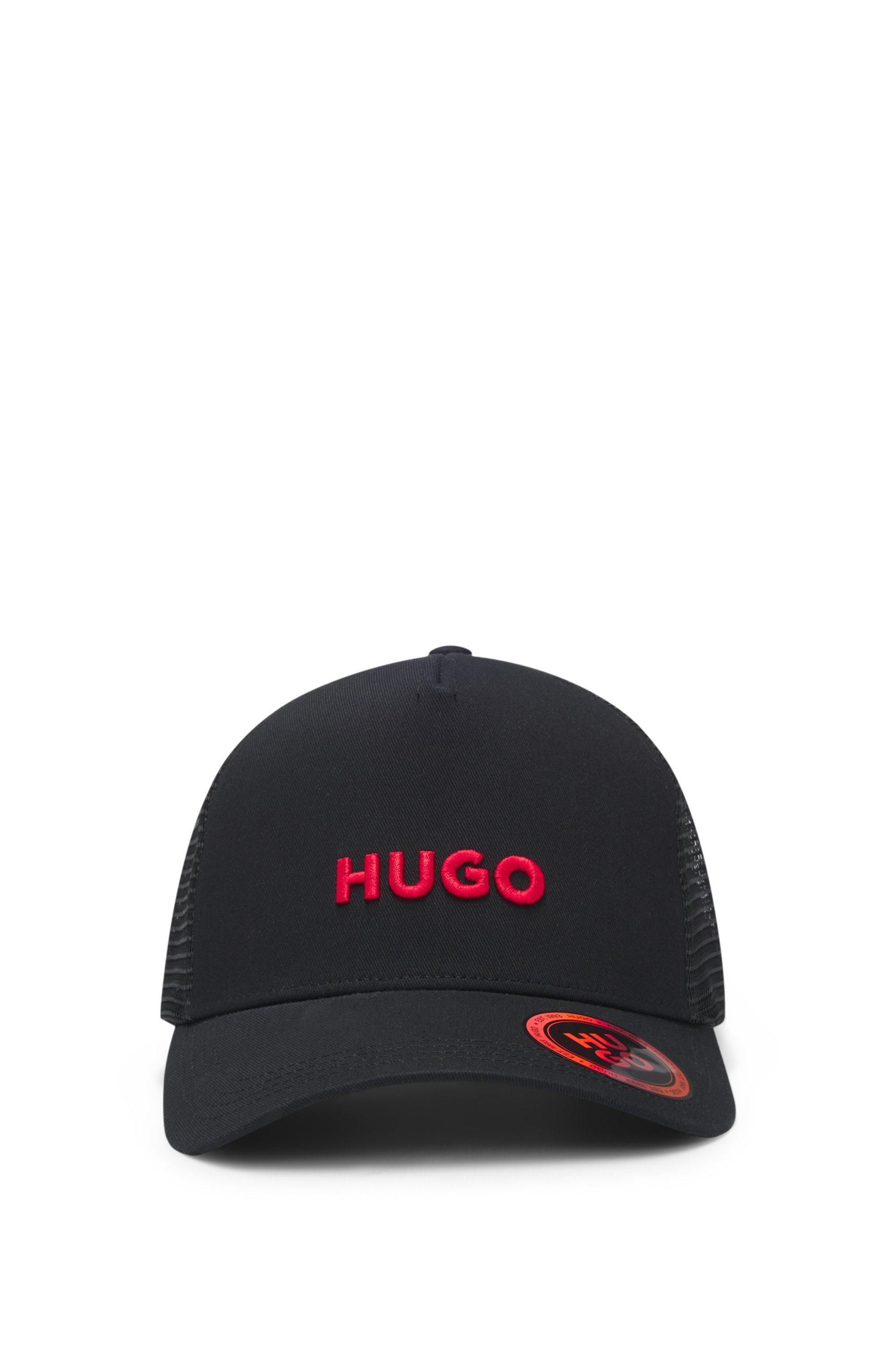 HUGO Fitted Cap »Marsel-Trucker« aus Twill & Mesh mit 3D Logostickerei, unisex