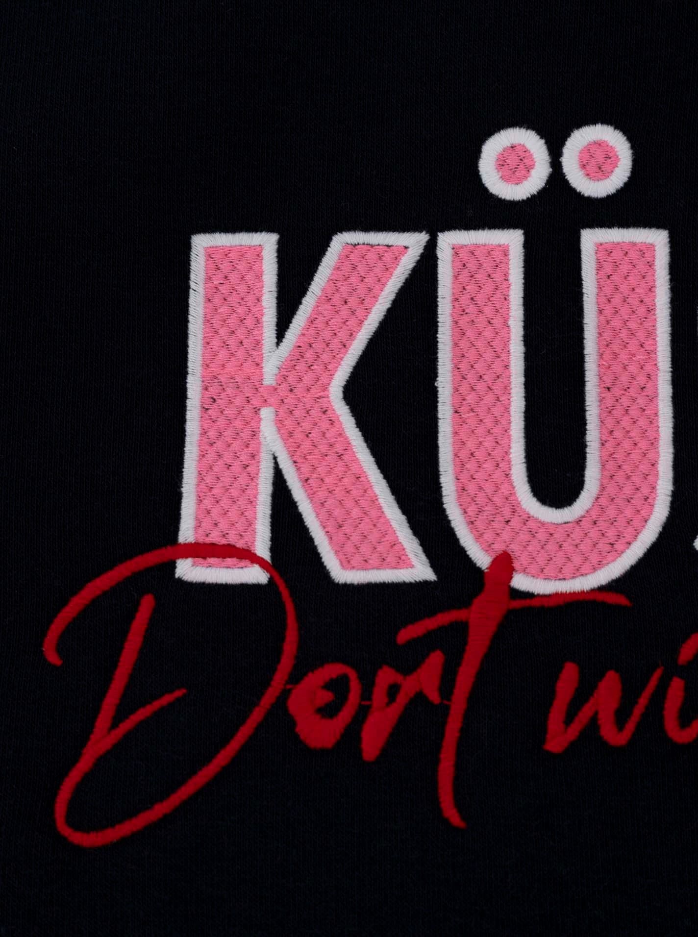 Zwillingsherz Hoodie »"Küste"«, statement Stickerei, gestreifte Kordel, Kapuze
