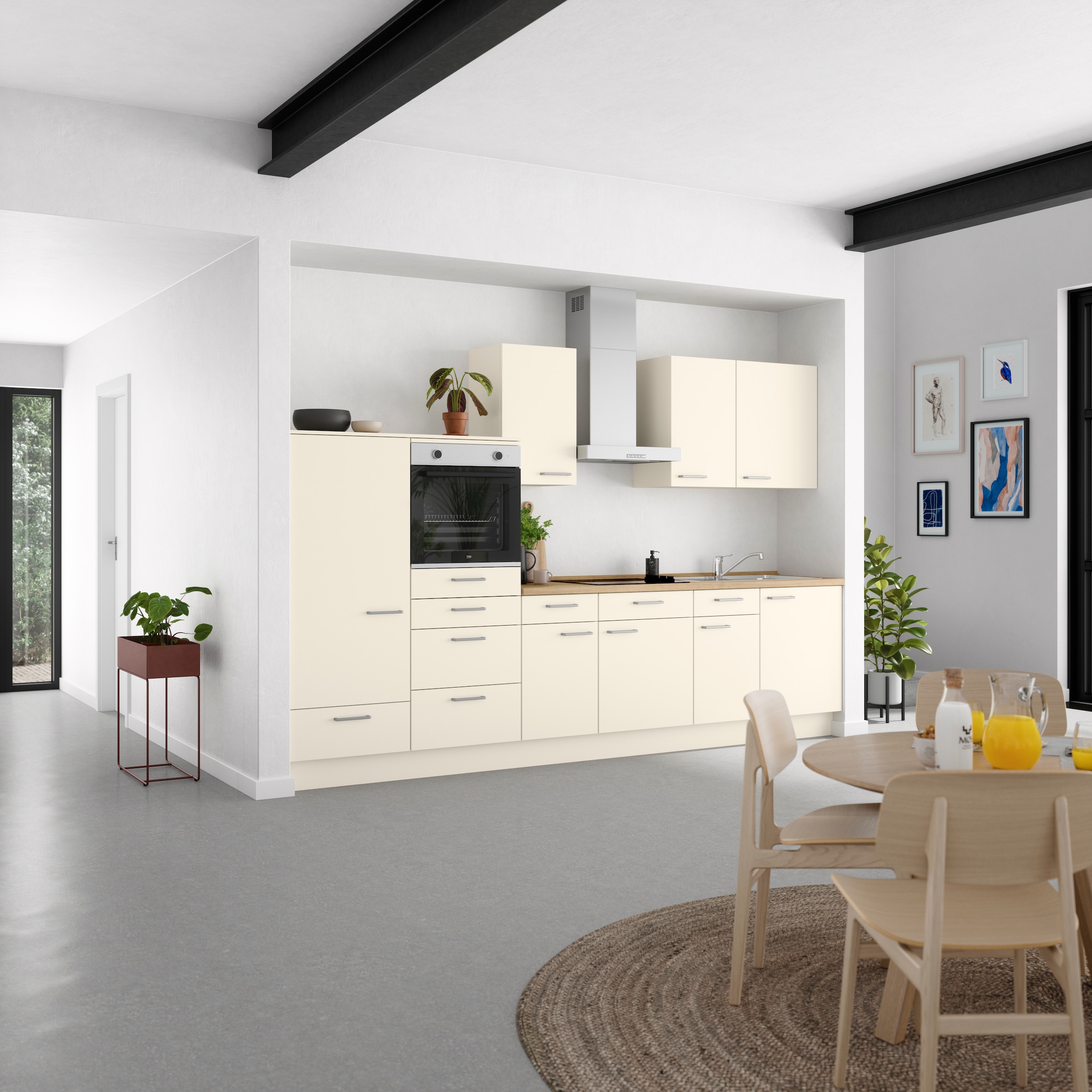 nobilia® Küchenzeile »"Touch I"«, vormontiert, Ausrichtung wählbar, Breite 330 cm, wahlw. mit E-Geräten