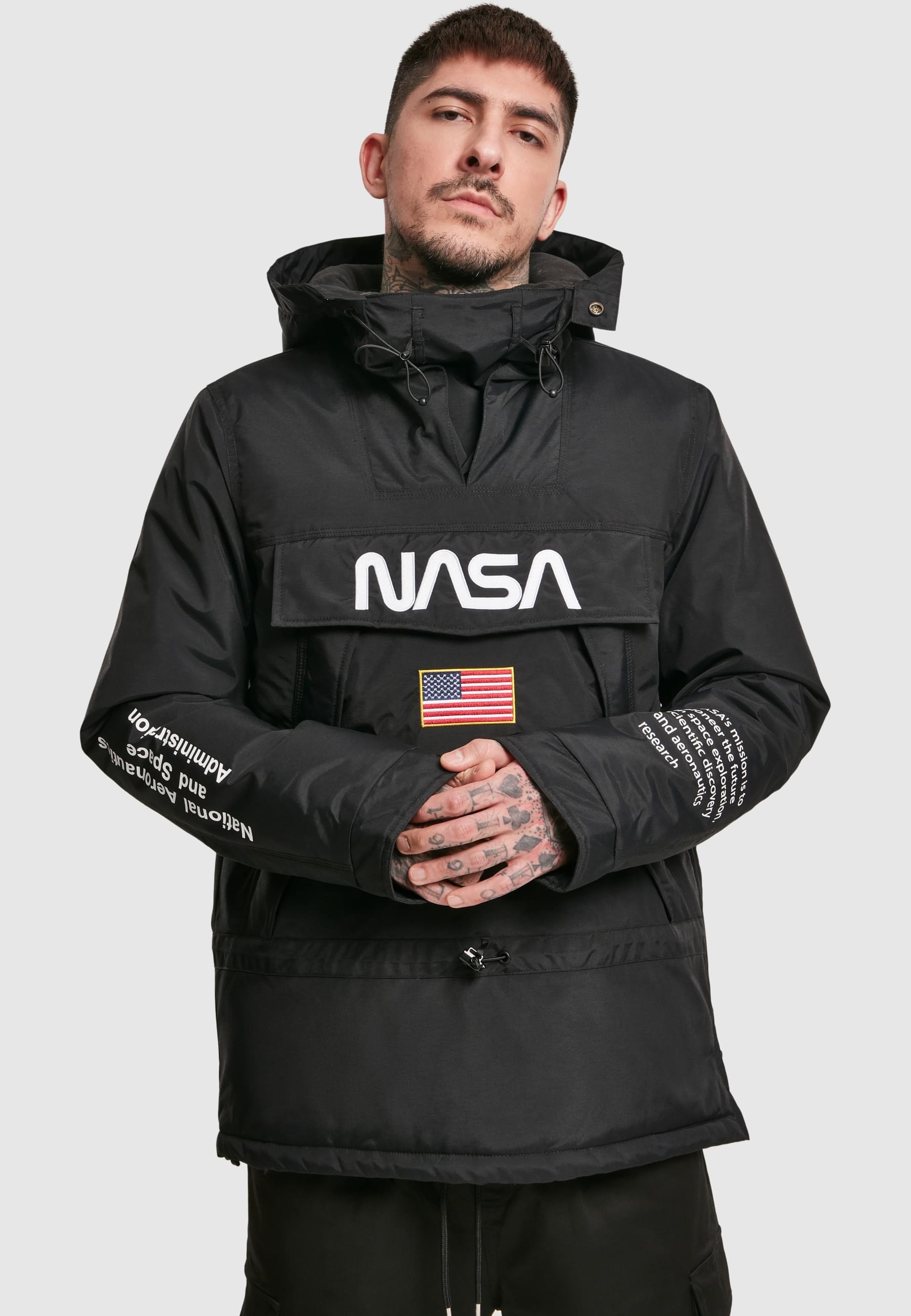 MisterTee Windbreaker »MisterTee Herren NASA Windbreaker« 1 Stk. tlg. ohne Kapuze