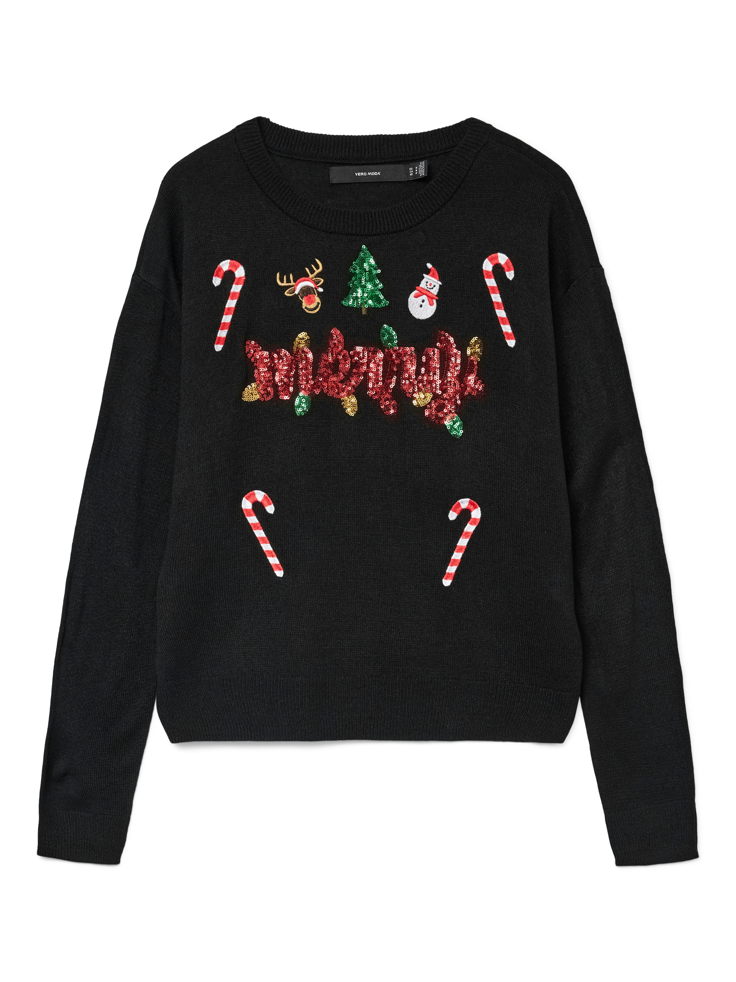 Vero Moda Weihnachtspullover »VMGLITTER LS O-NECK XMAS BOX«
