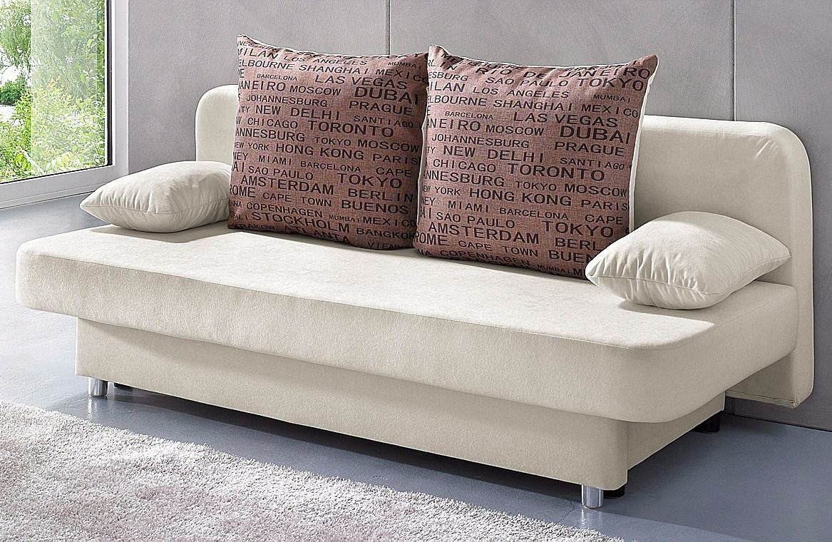 COLLECTION AB Schlafsofa »Ulla inkl. Bettfunktion und Bettkasten«, Schlafsofa,Bettfunktion,Bettkasten,inkl. Rückenkissen,Armlehnekissen