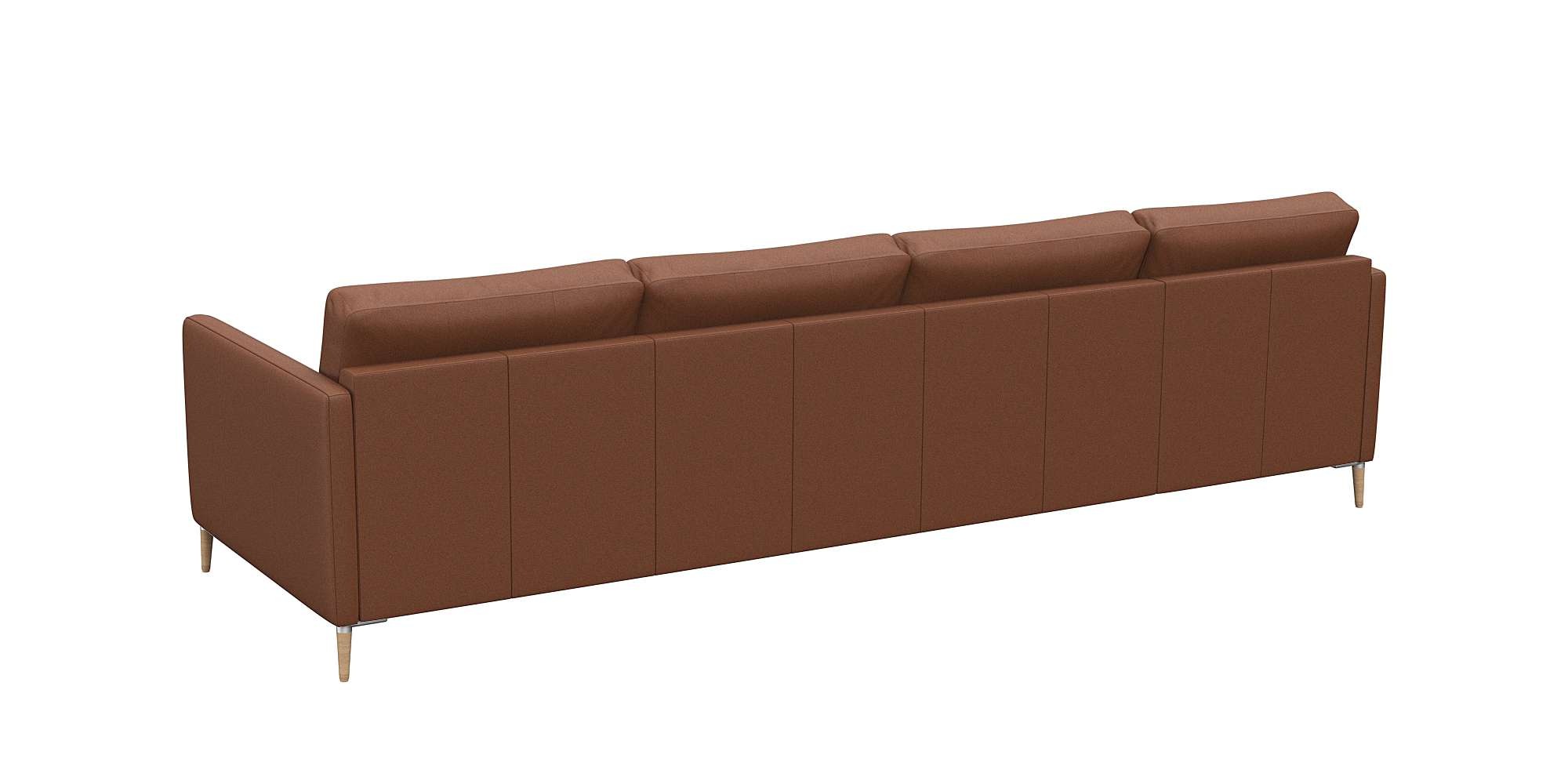 FLEXLUX Ecksofa »Fiore, super Sitzkomfort durch Kaltschaum im Sitz, L-Form«, schmale Armlehnen, Füße Alu+ Eiche