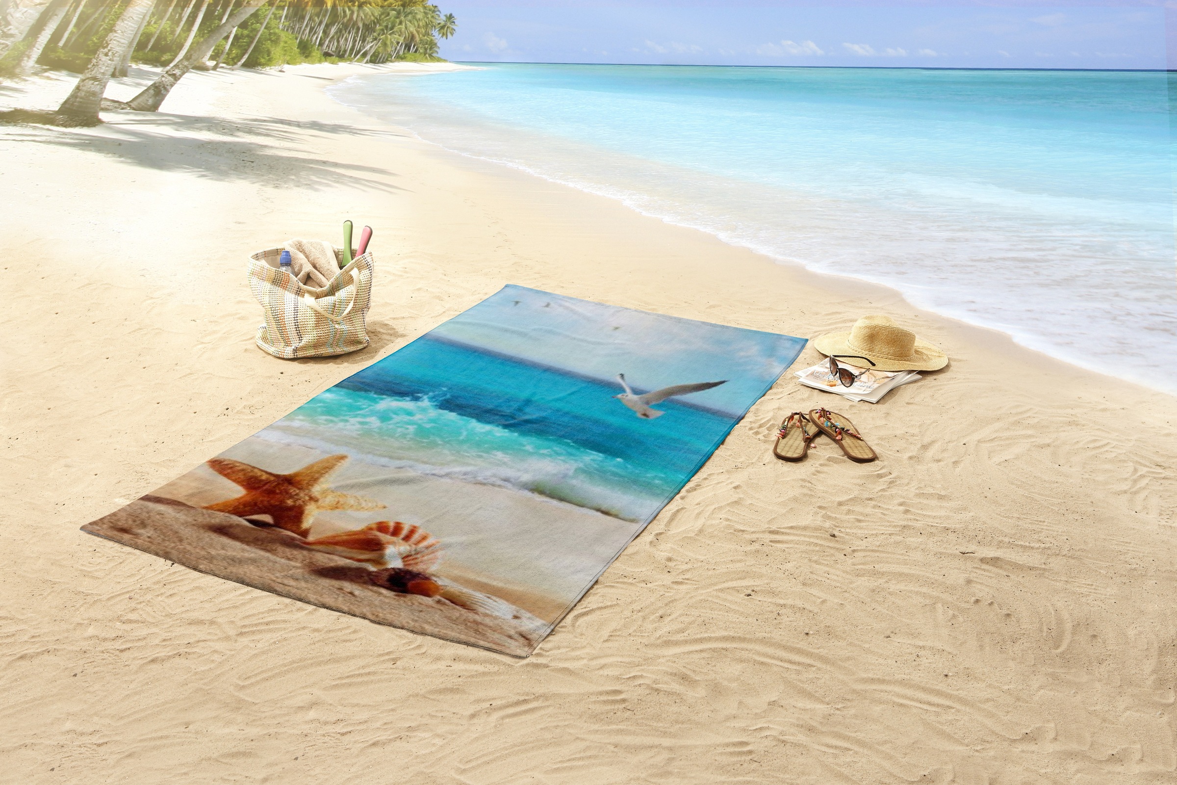 good morning Strandtuch »Sealife«, (Packung, 1 St., 1 stuck strandtuch), Mi günstig online kaufen
