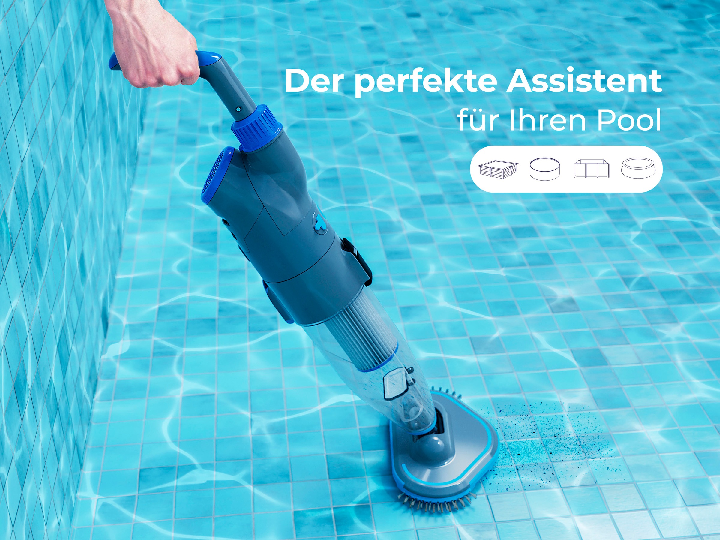 Gre Poolbodensauger, batteriebetrieben