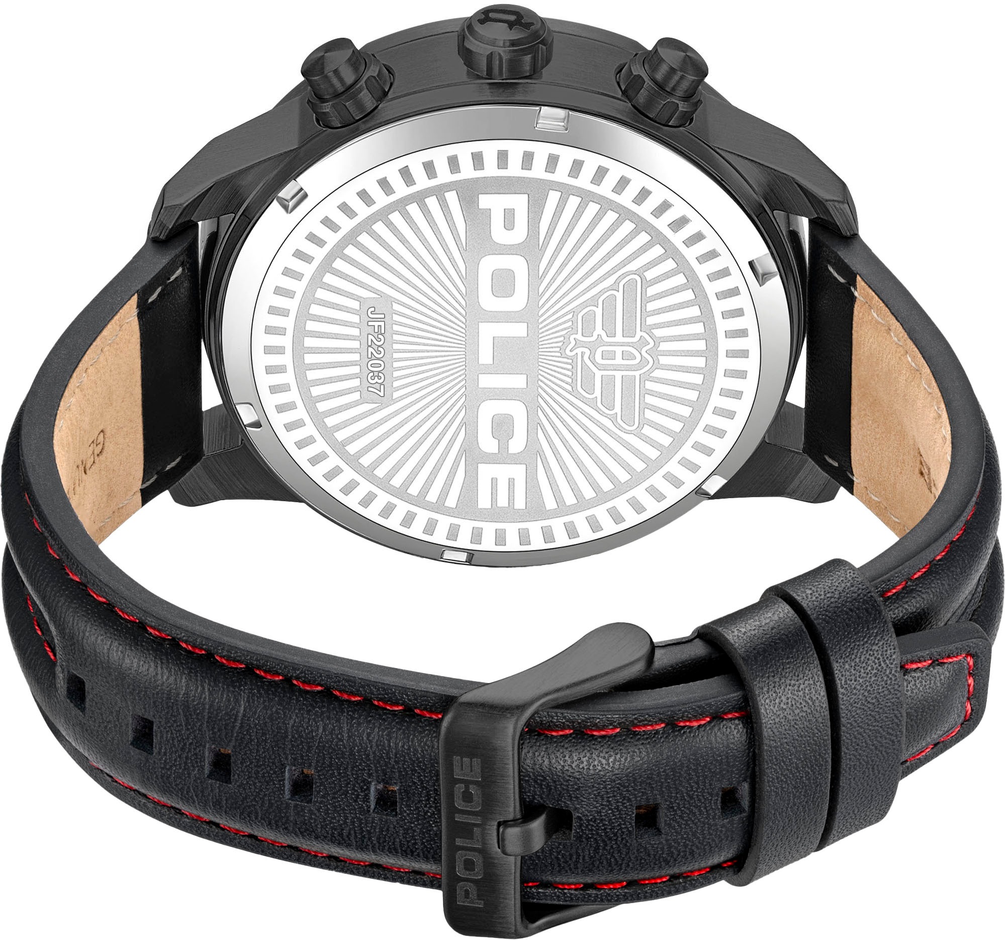 Police Multifunktionsuhr »HUNTLEY«, Quarzuhr, Armbanduhr, Herrenuhr, Lederarmband, analog