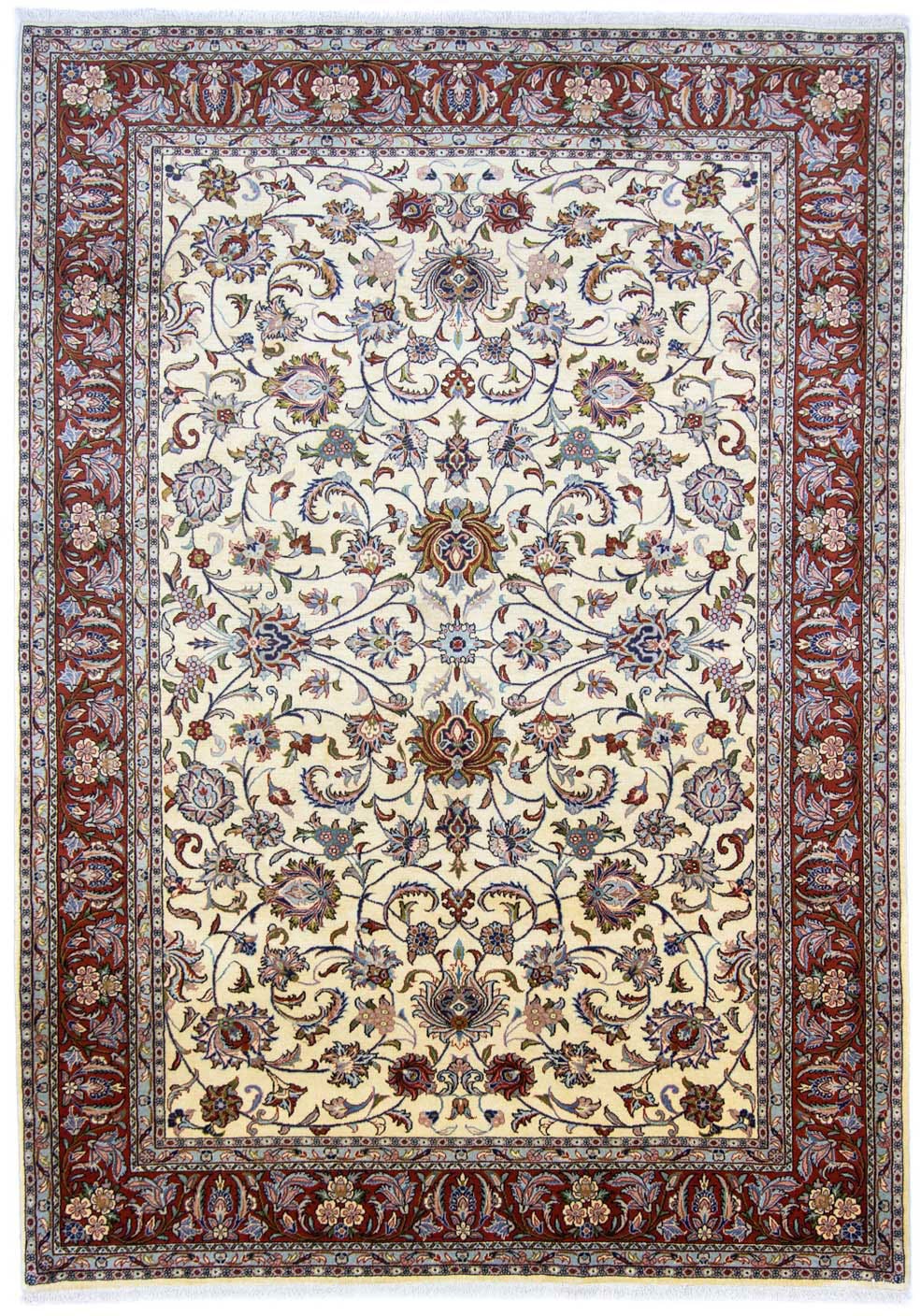 morgenland Wollteppich »Kaschmar Durchgemustert Beige 295 x 208 cm«, rechte günstig online kaufen