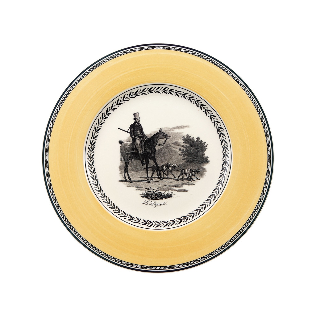 Villeroy & Boch Speiseteller »Speiseteller Audun Chasse ø 27,1 cm weiß-grau günstig online kaufen