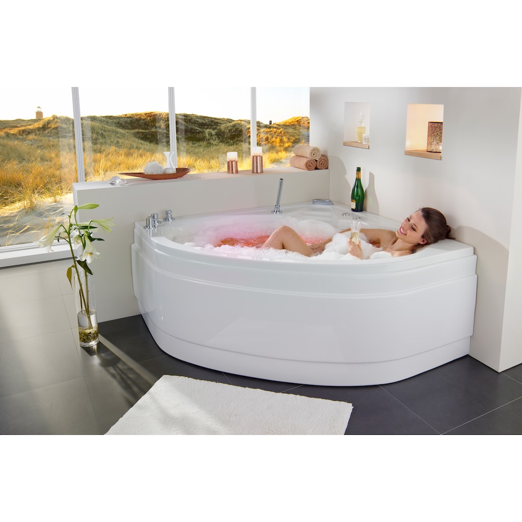 OTTOFOND Whirlpool-Badewanne »St. Lucia«, (Komplett-Set, 1 tlg.)