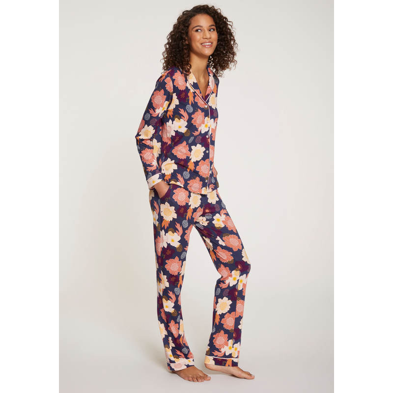 VIVANCE DREAMS Pyjama 2 Stk. tlg., mit kreativen Mustern bunt geblümt 32/34 32/34 Pyjama mit klassischen Schnitt