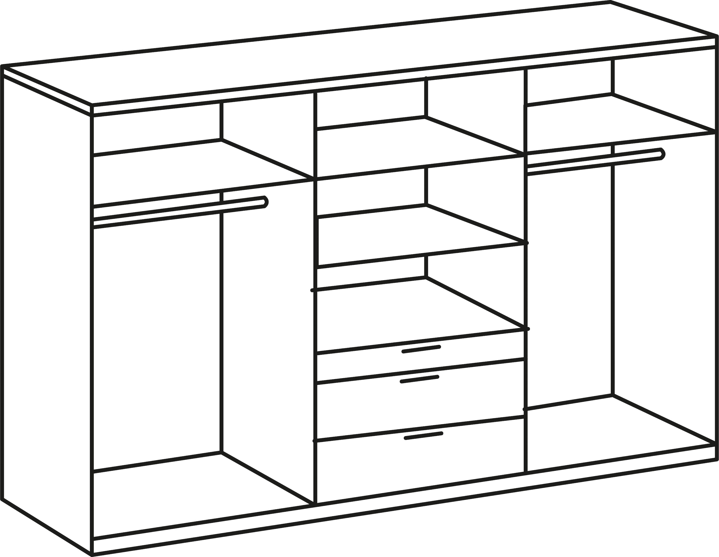 Wimex Kleiderschrank »New York«, wahlweise 208 oder 236cm hoch