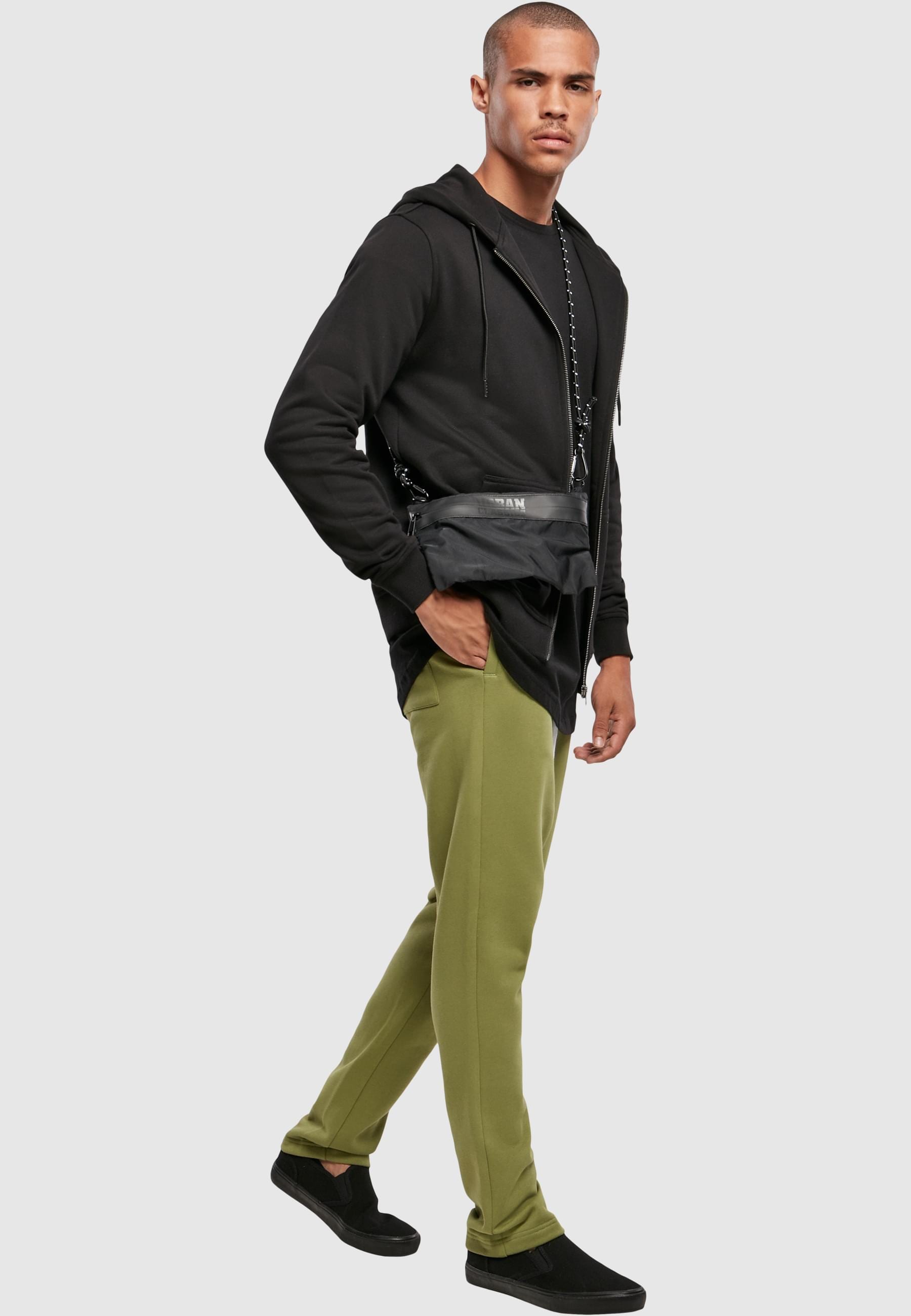 URBAN CLASSICS Sweatjacke »Urban Classics Herren Basic Terry Zip Hoody«, 1 Stk.
