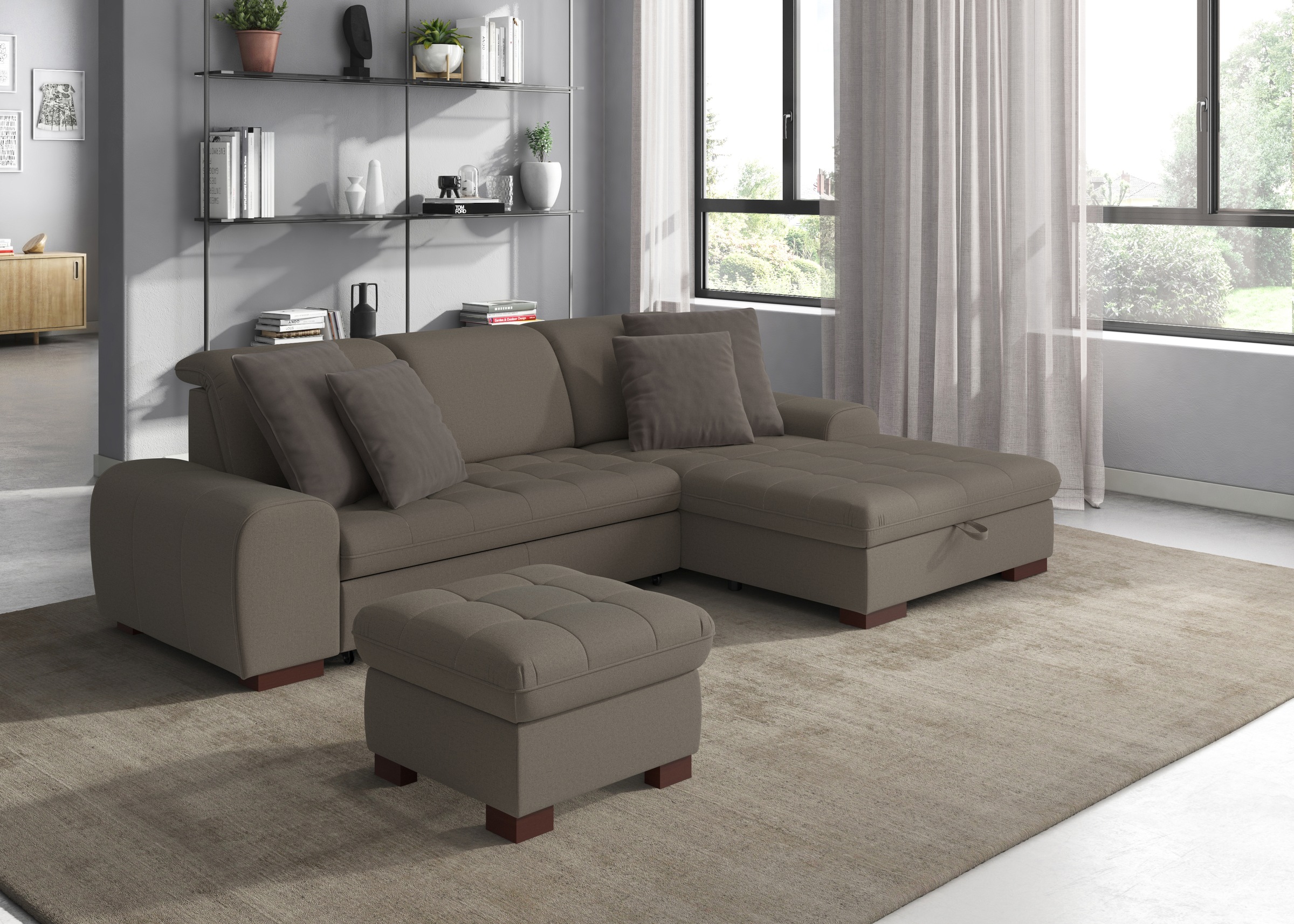 sit&more Ecksofa »Luxor L-Form«, wahlweise mit Bettfunktion, Bettkasten und günstig online kaufen