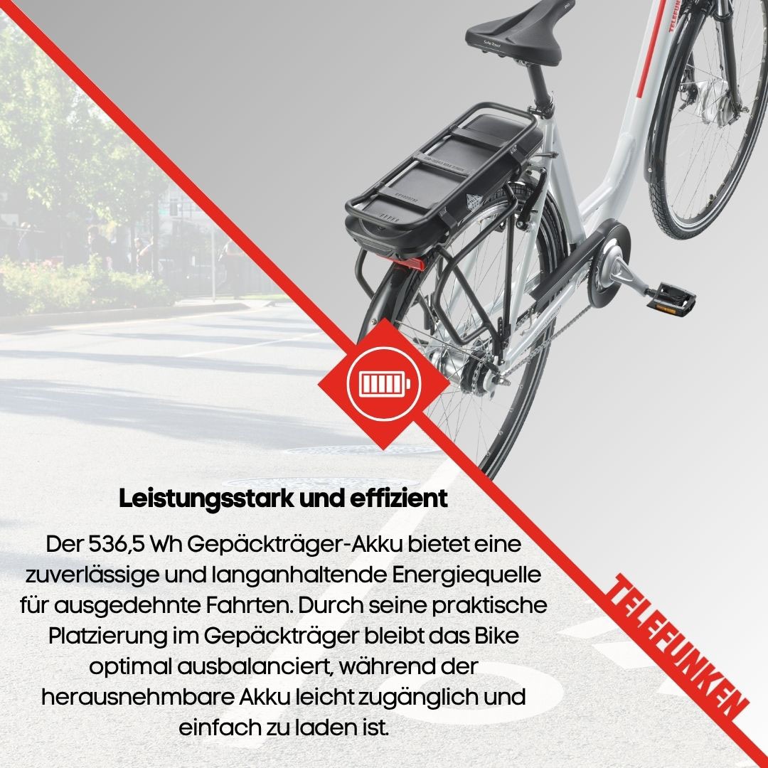 Telefunken E-Bike »Multitalent RC657«, 7 Gang, Shimano, Nexus, Frontmotor 250 W, Pedelec, Elektrofahrrad für Damen u. Herren