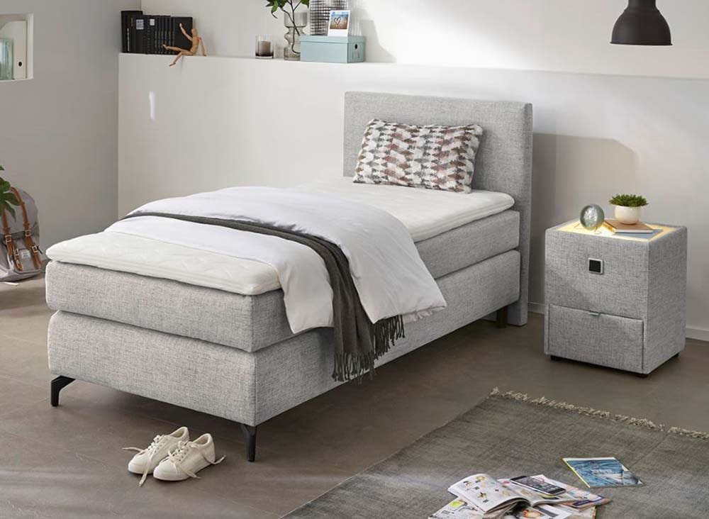 Bild von INOSIGN Boxspringbett Alinas, mit Topper und Zierkissen, in unterschiedliche Farbvarianten und Breiten lieferbar