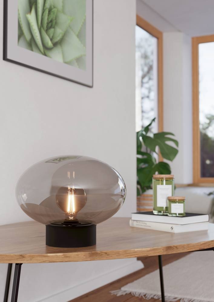 EGLO Tischleuchte »MADONNINA« E27 1 Stk. Tischlampe, Metall in Schwarz und günstig online kaufen