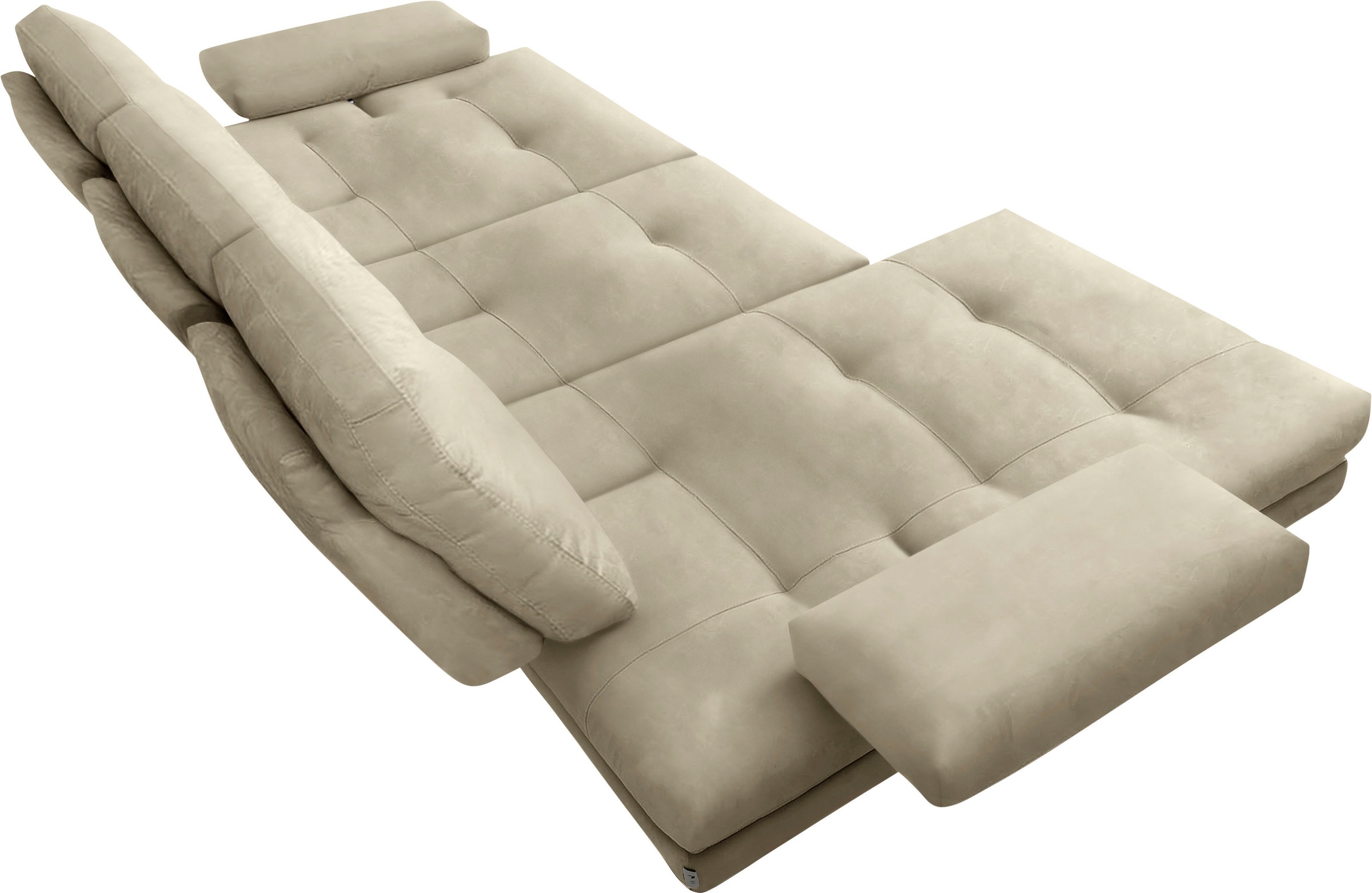 CALIA ITALIA Ecksofa »Toby Wing, L-Form, Designsofa mit sensationellem Sitzkomfort«, inklusive Sitztiefenverstellung, Füße in chrom glänzend
