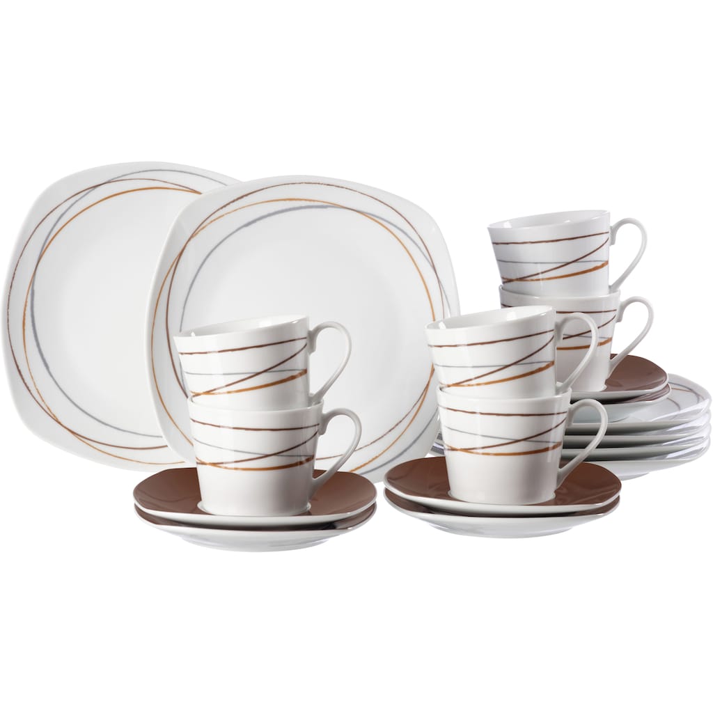 Ritzenhoff & Breker Kaffeeservice »Geschirr-Set, Service Alina Circle«, (Set, 18 tlg.)