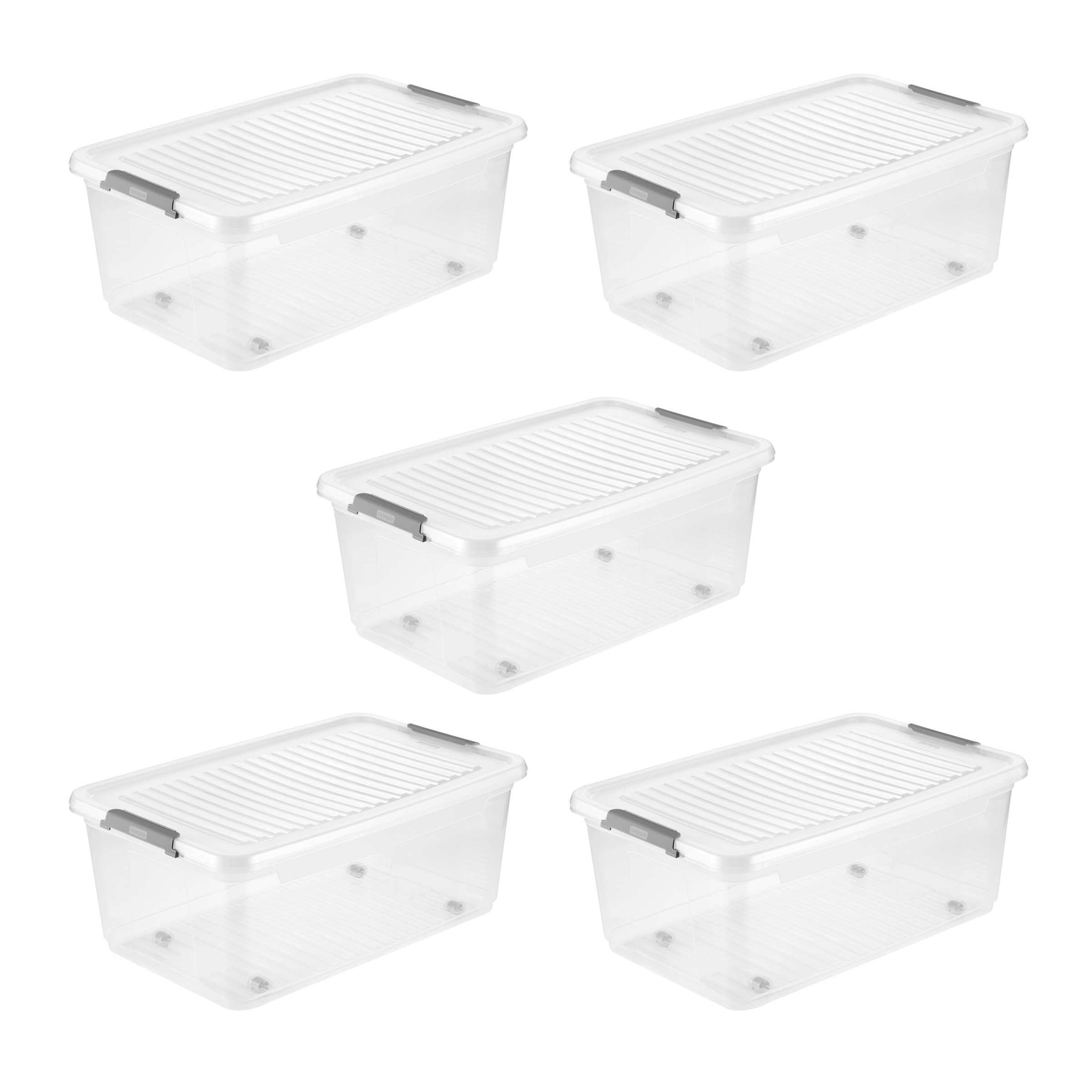 keeeper Aufbewahrungsbox »Clipbox Leo (Set 5 St.) 37 L, 59 x 38 x 24 cm« Sc günstig online kaufen