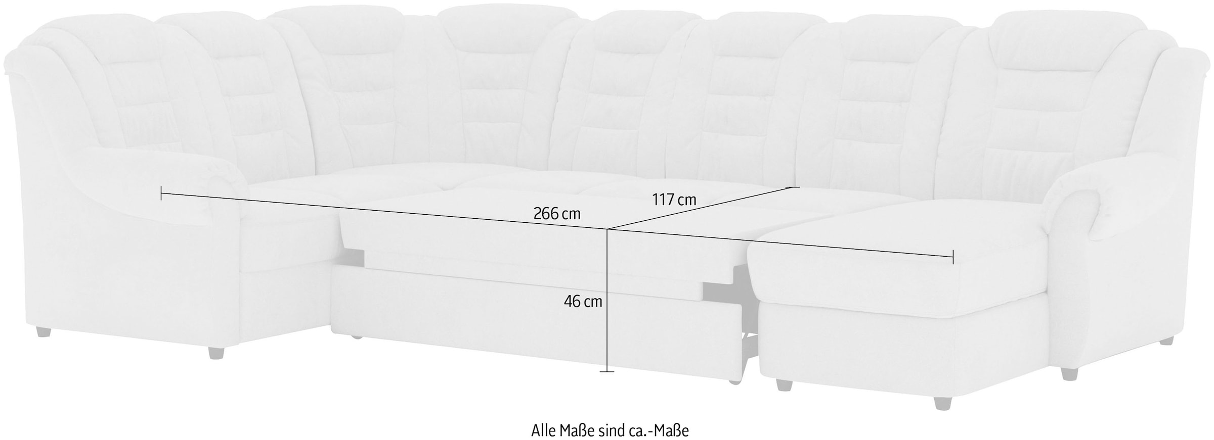 Home affaire Wohnlandschaft »Boston U-Form«, Gemütliche Wohnlandschaft mit hoher Rückenlehne in klassischem Design