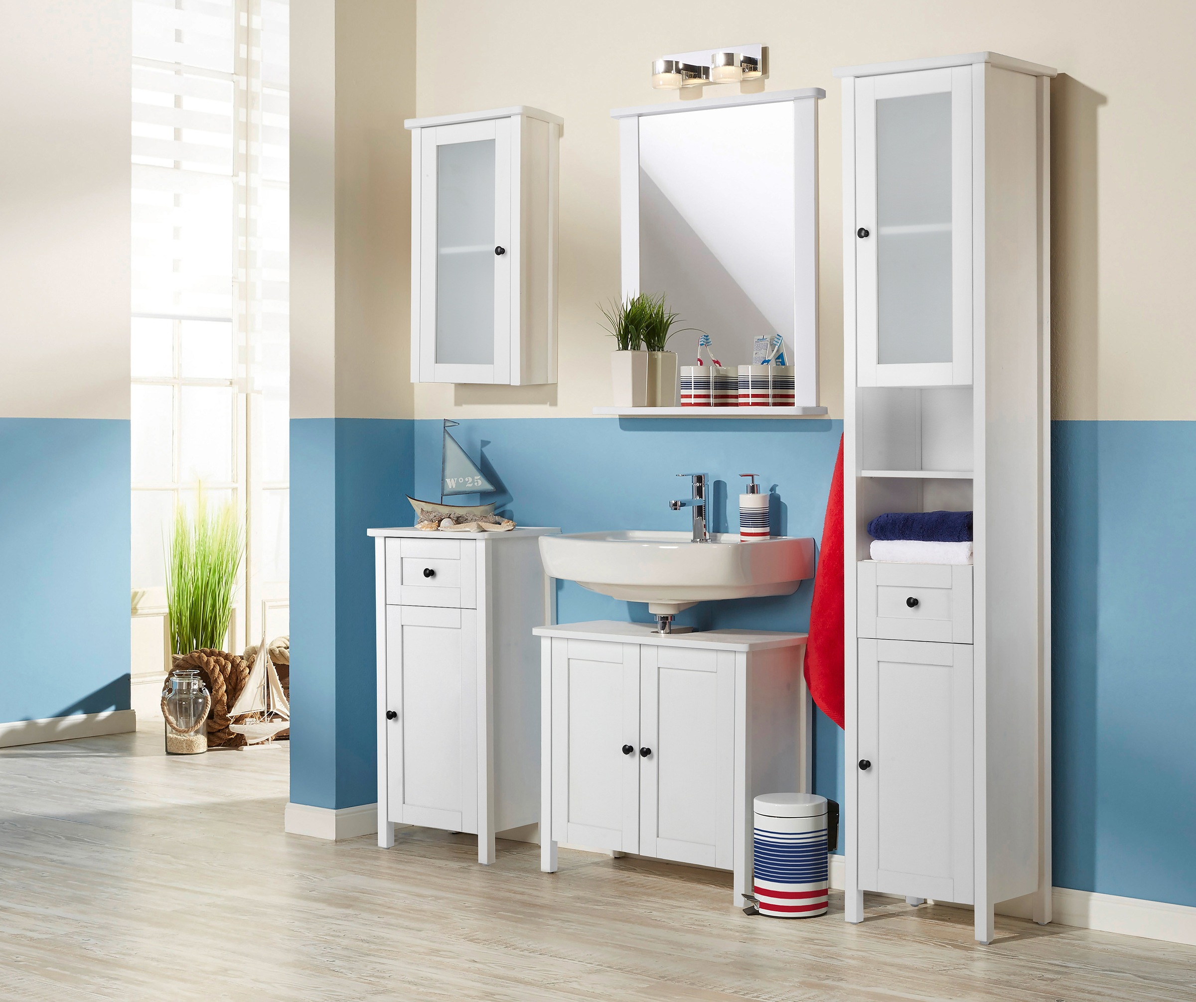 welltime Unterschrank »Aalborg« Badmöbel im Landhaus-Stil, Breite 40 cm günstig online kaufen