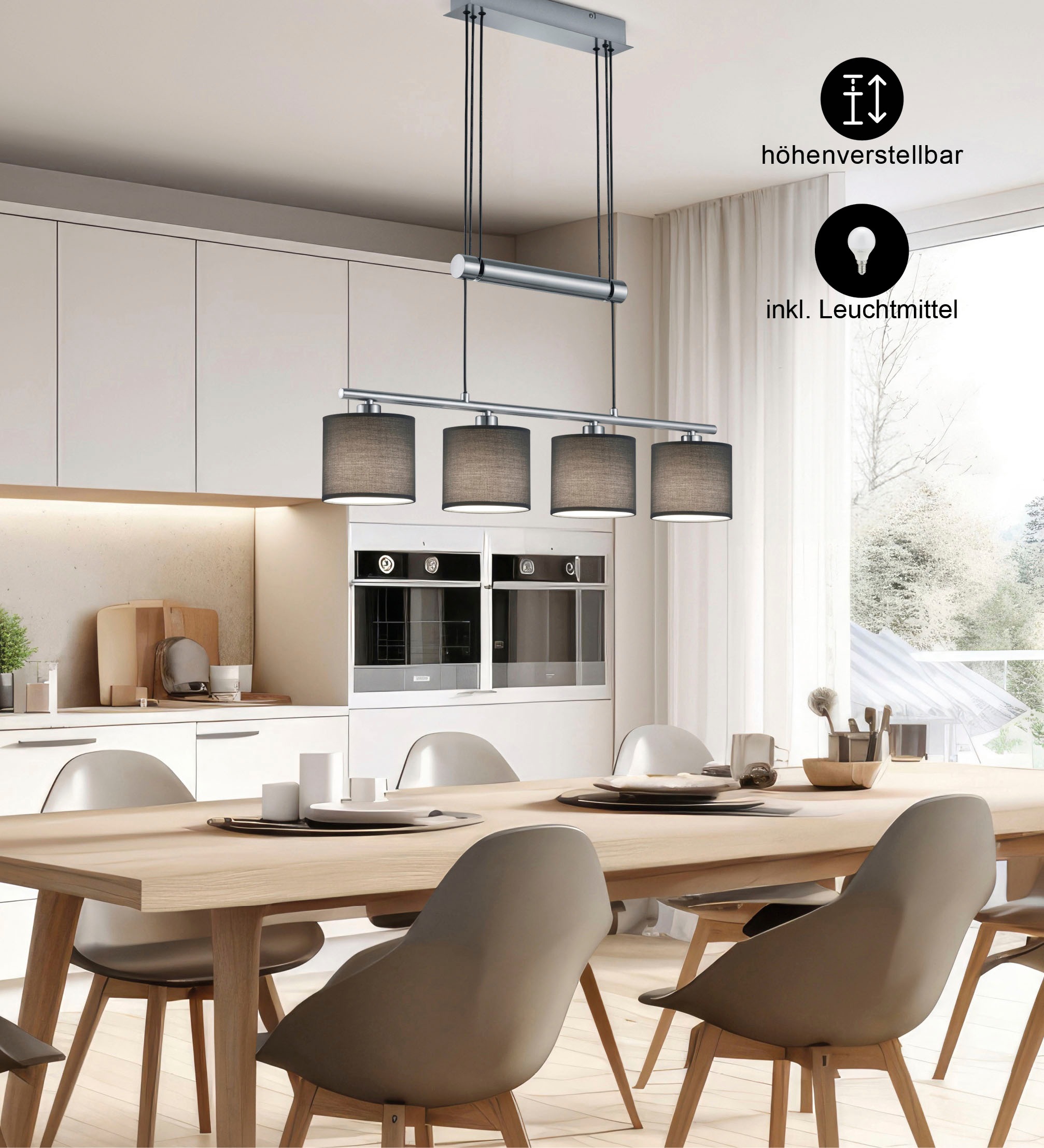 TRIO Leuchten Pendelleuchte »Garda« E14 1 Stk. Hängelampe, Hängeleuchte günstig online kaufen