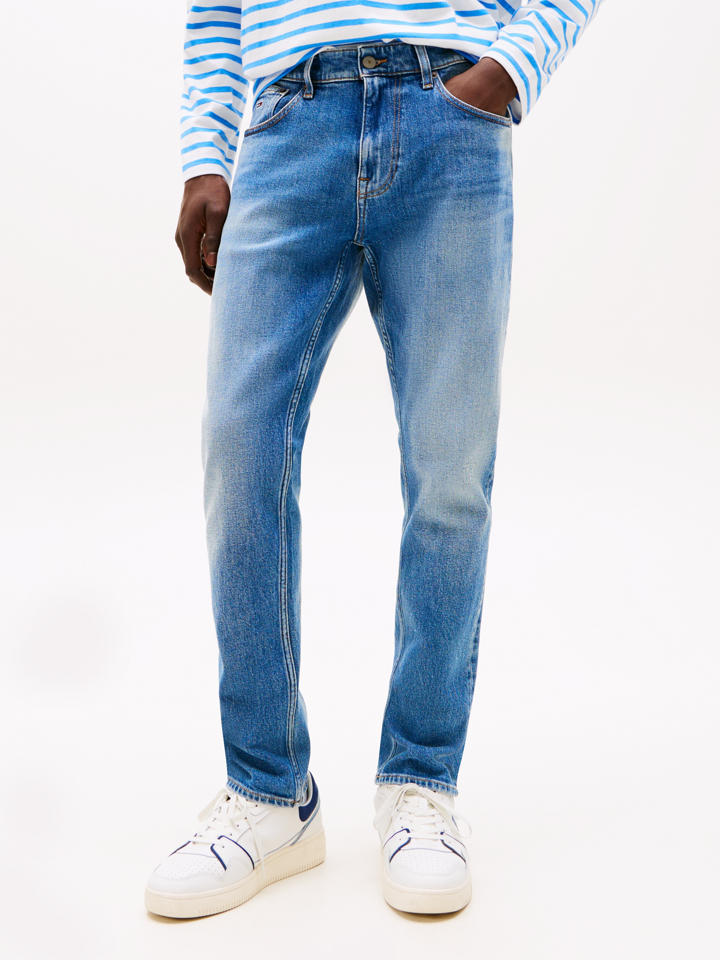 Tommy Jeans Slim-fit-Jeans »Austin Slim Tapered«, Mit Gürtelschlaufen