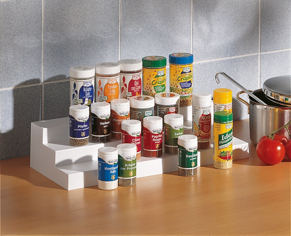 RUCO Gewürzständer Kunststoff, Lieferung ohne Gewürze weiß