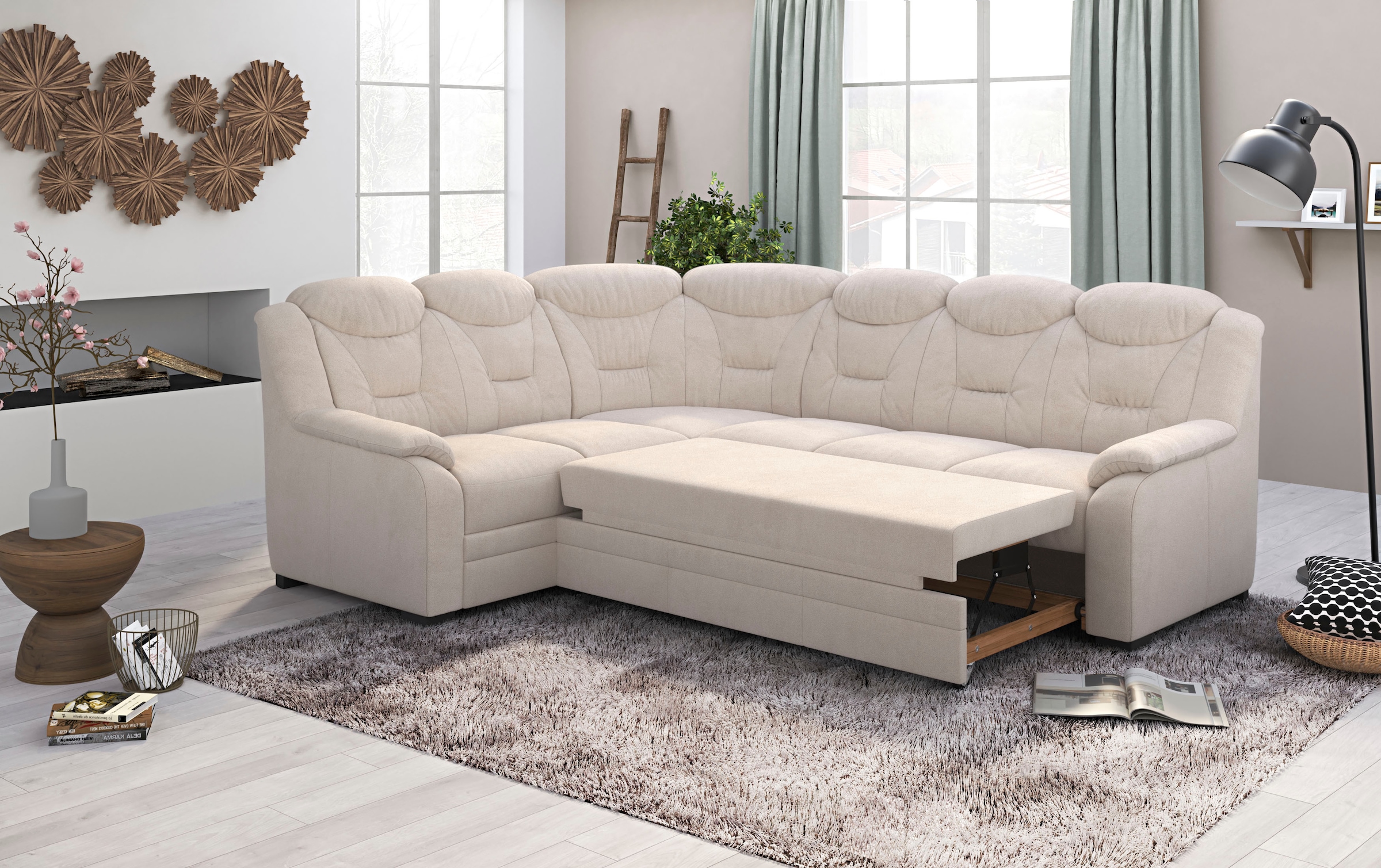 COTTA Ecksofa »Marcus L-Form«, wahlweise mit Bettfunktion & Stauraum