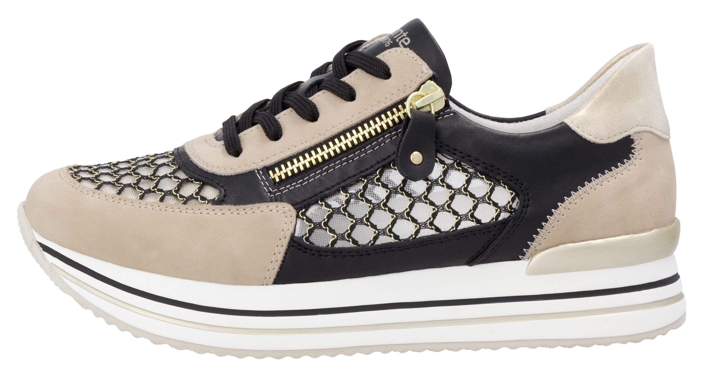 Remonte Plateausneaker  , Freiezitschuh, Halbschuh, Schnürschuh, vegan, Kontrastbesatz