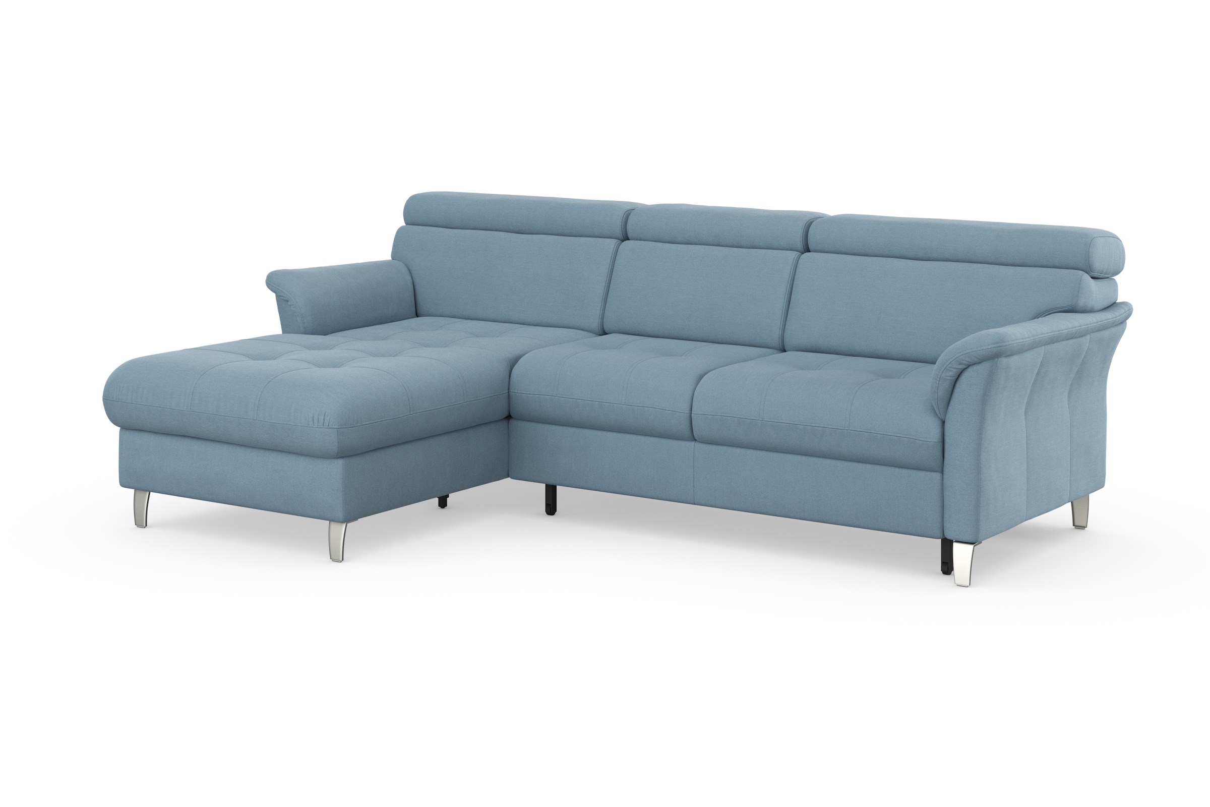 sit&more Ecksofa »Marano L-Form«, inklusive Kopfteilverstellung, wahlweise mit Bettfunktion, Bettkasten