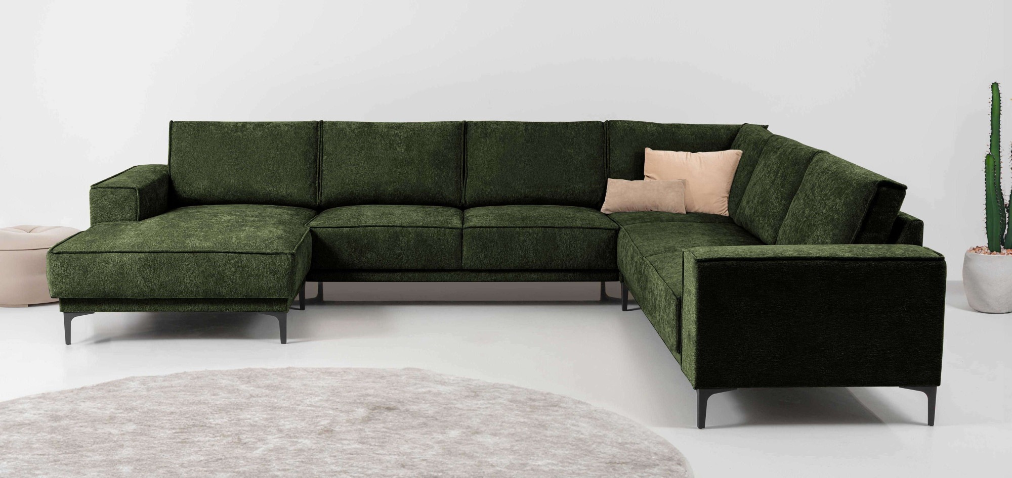 Places of Style Wohnlandschaft »XXL Sofa Oland, Struktur, Flachgewebe, Luxu günstig online kaufen