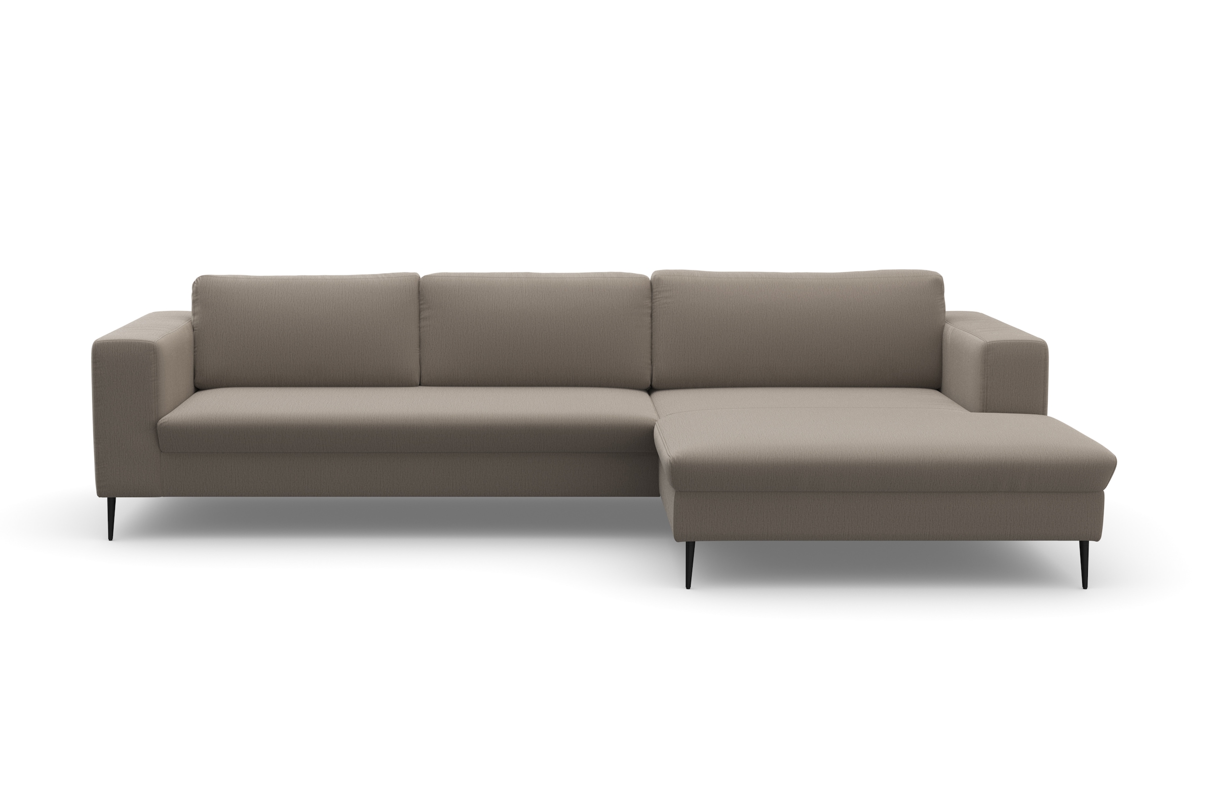 DOMO collection Ecksofa »Modica, zeitlos und elegant, L-Form«, moderne Optik mit extrabreiter Recamiere, auch in Cord