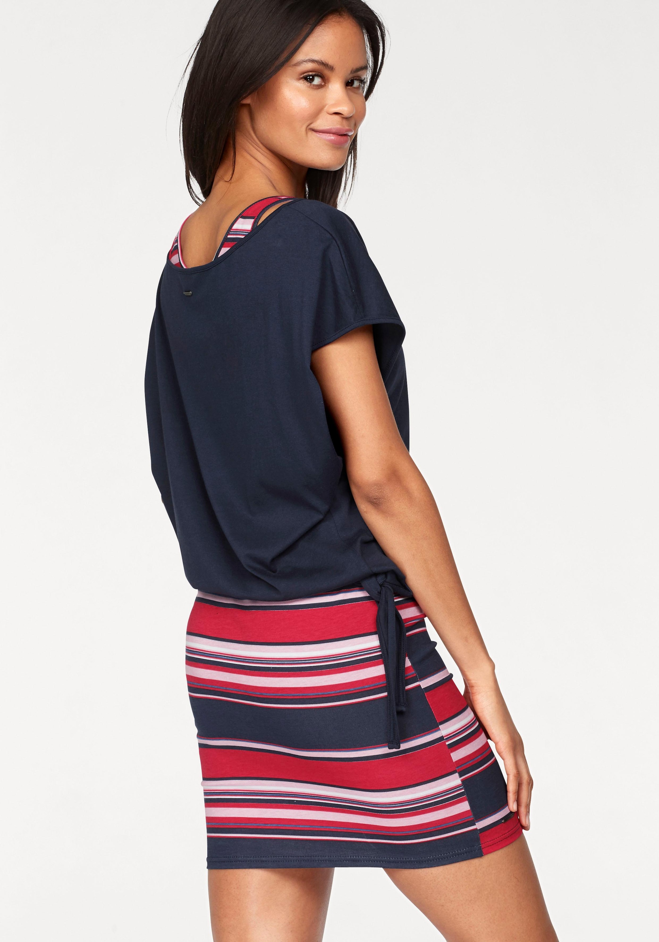 KangaROOS Jerseykleid Set, mit T-Shirt, 2 Stk. tlg. Mini-Länge,  lässiger Stil,  elastisches Material