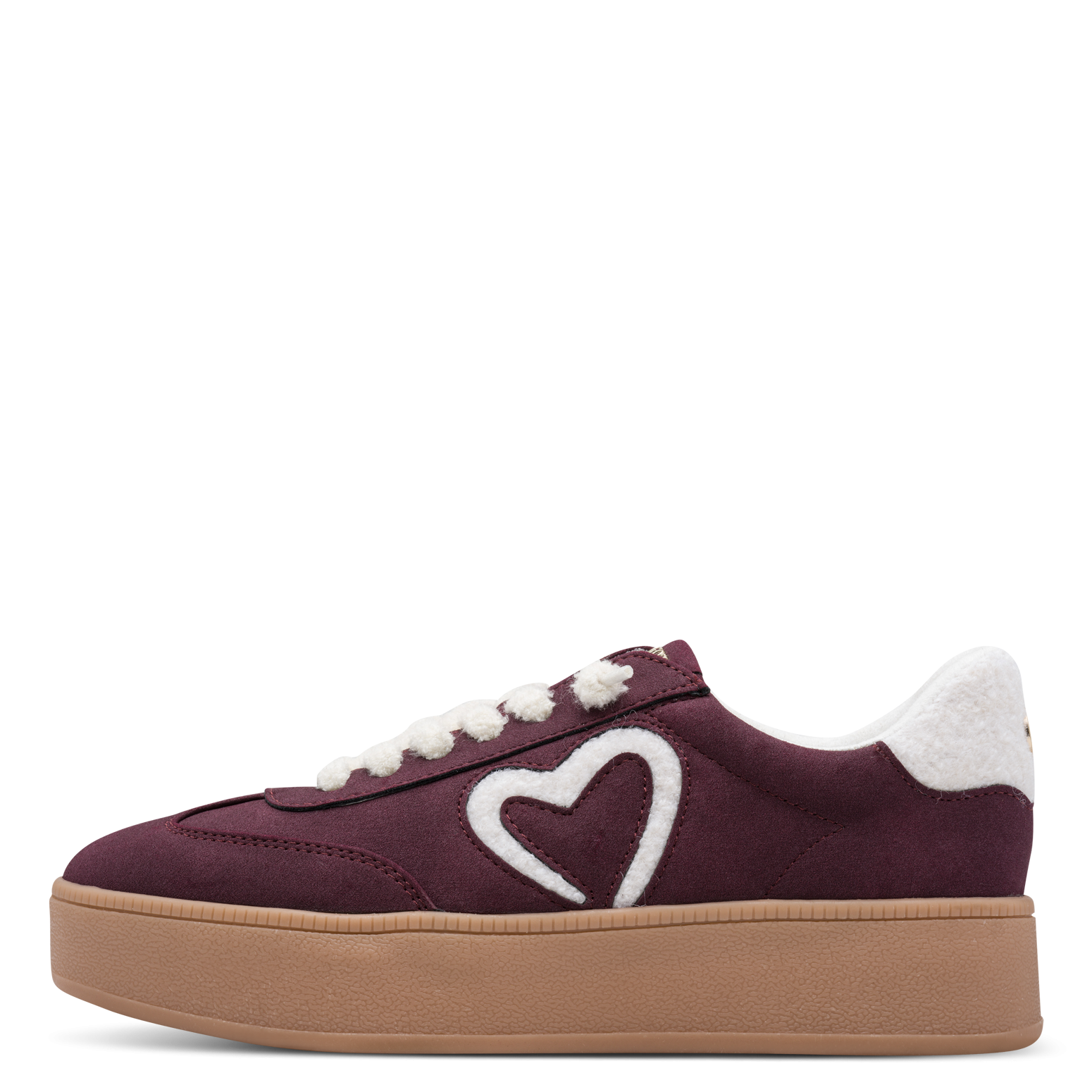 MARCO TOZZI Slip-On Sneaker  Freizeitschuh, Plateausneaker, Slipper mit Plüsch-Herz