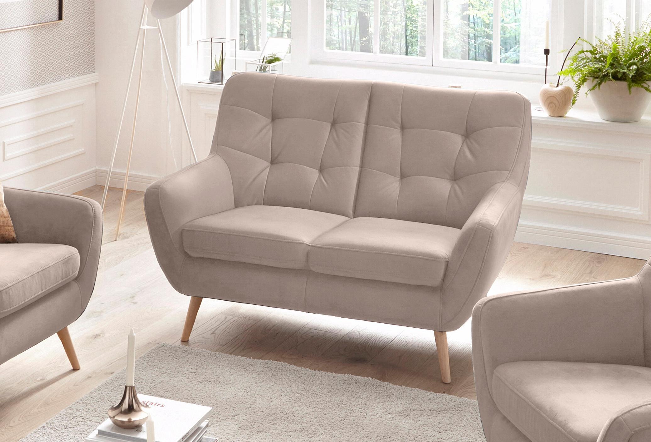 exxpo - sofa fashion 2-Sitzer »Scandi, bequem, aufwendige Rückenpolsterung günstig online kaufen