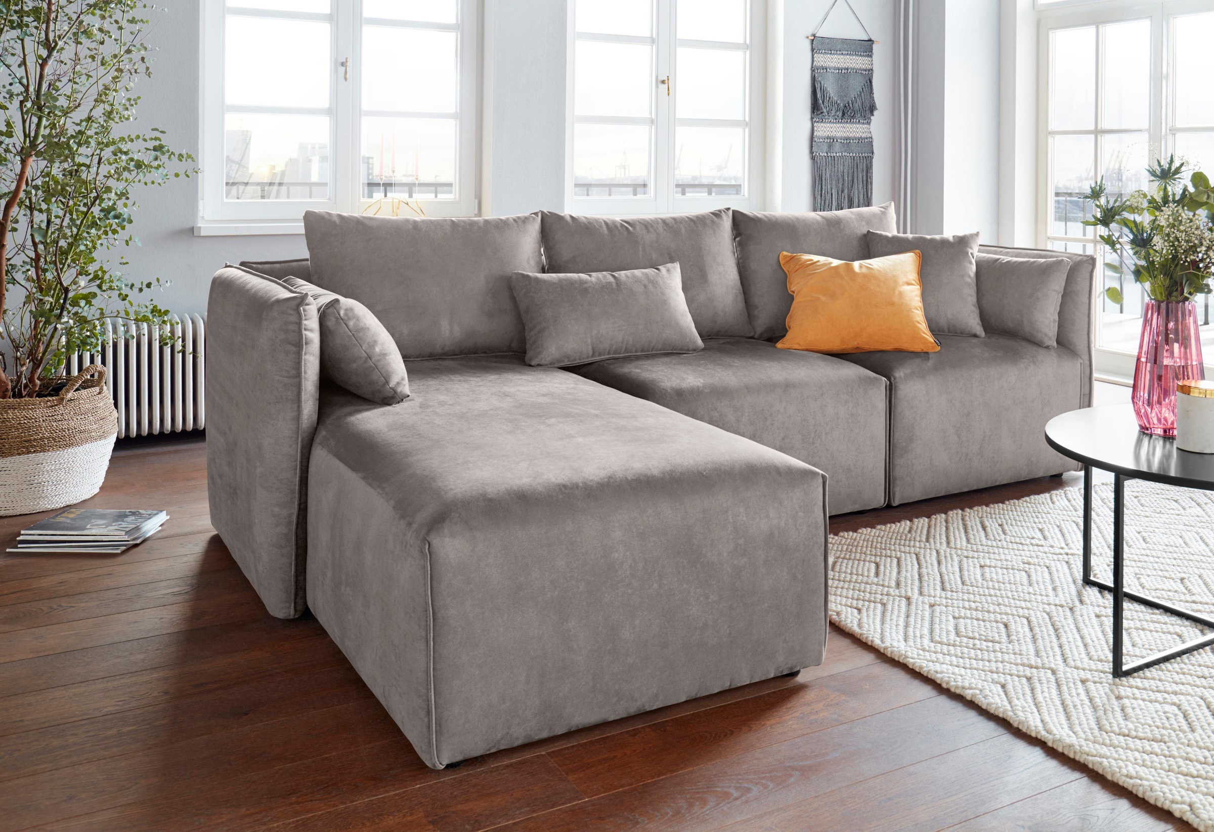 andas Ecksofa »Nöre«, (3 Teile), zusammengesetzt aus Modulen, in vielen Bezugsqualitäten und Farben