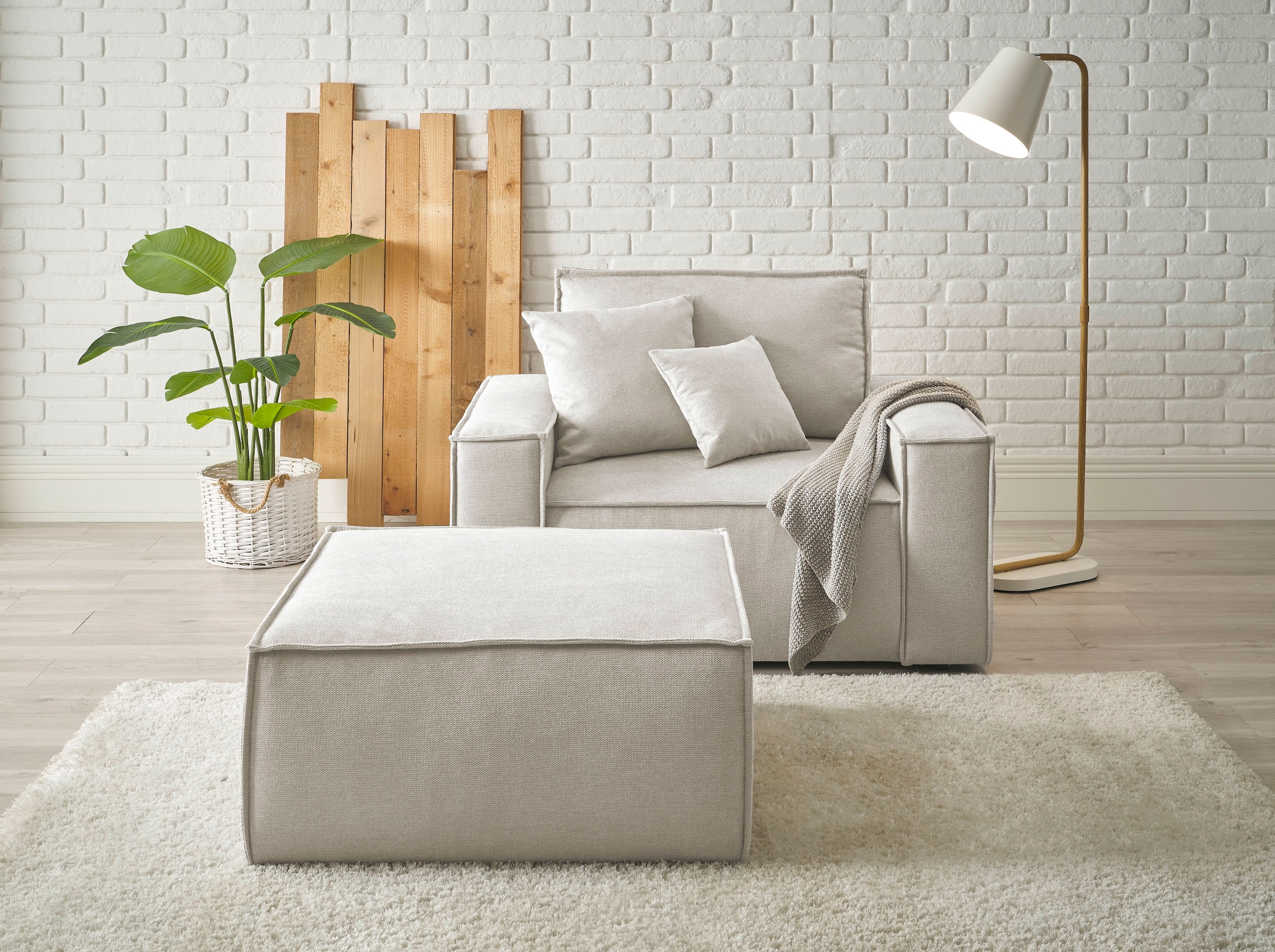 andas Loveseat »Finnley«, (2 St.), Loveseat und Hocker im Set, passend zur günstig online kaufen