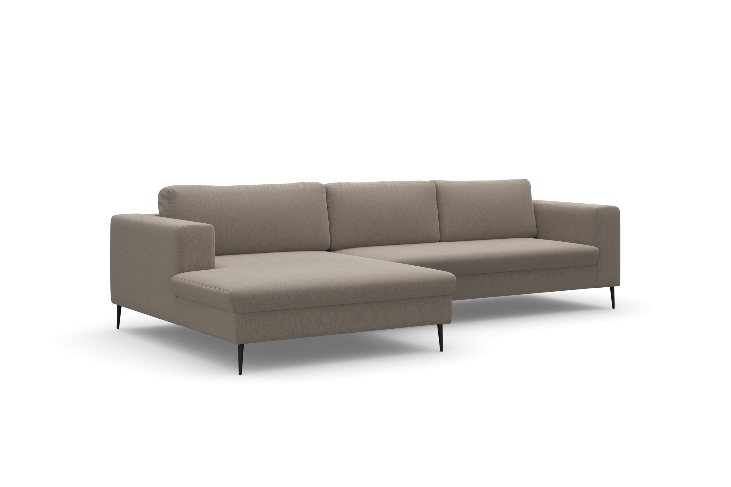 DOMO collection Ecksofa »Modica, zeitlos und elegant, L-Form«, moderne Optik mit extrabreiter Recamiere, auch in Cord