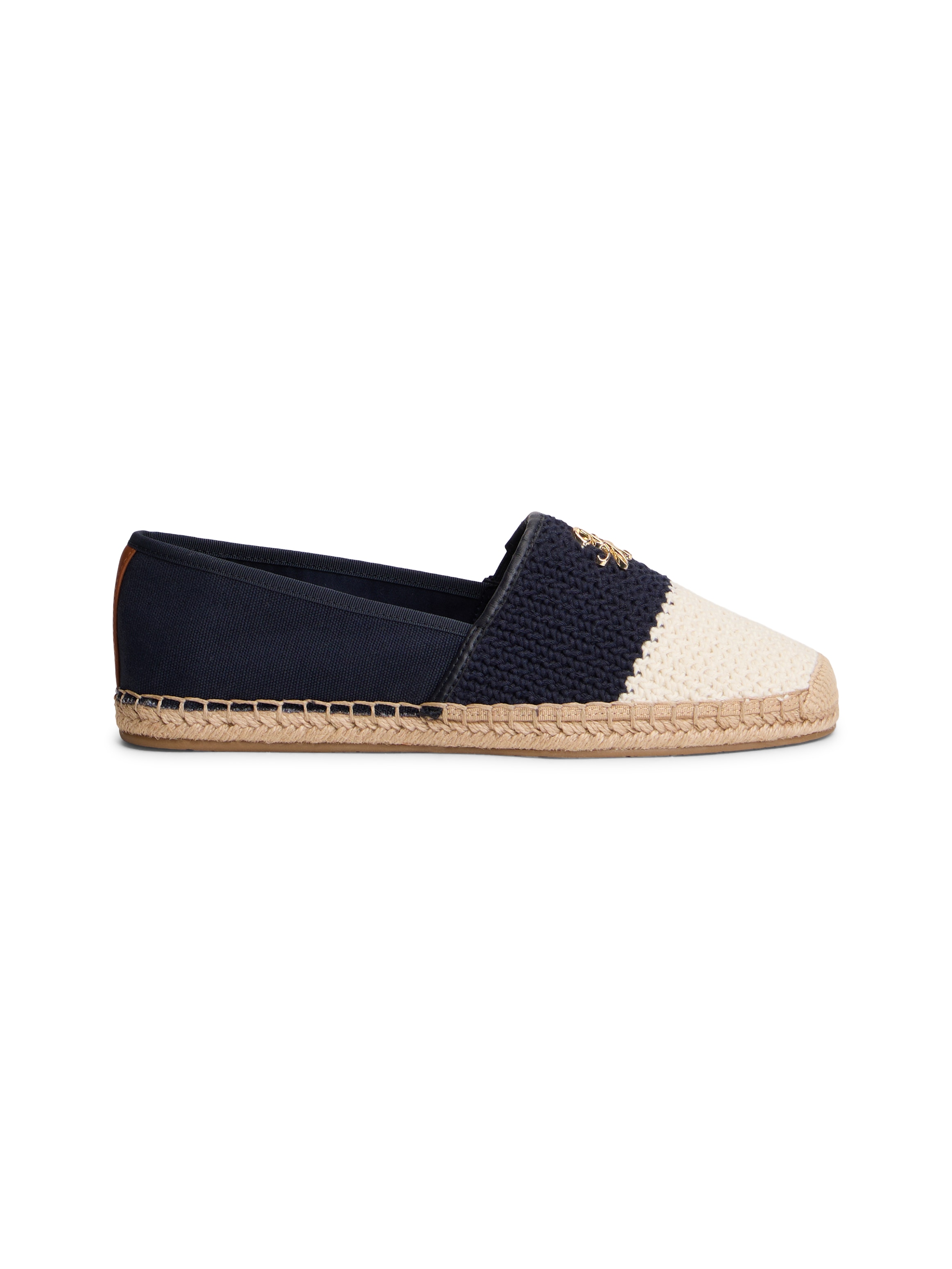 Tommy Hilfiger Espadrille »TH SCRIPT CROCHET ESPADRILLE«  Schlupfschuh, Sommerschuh, mit TH-Schmuckelement, schmale Form