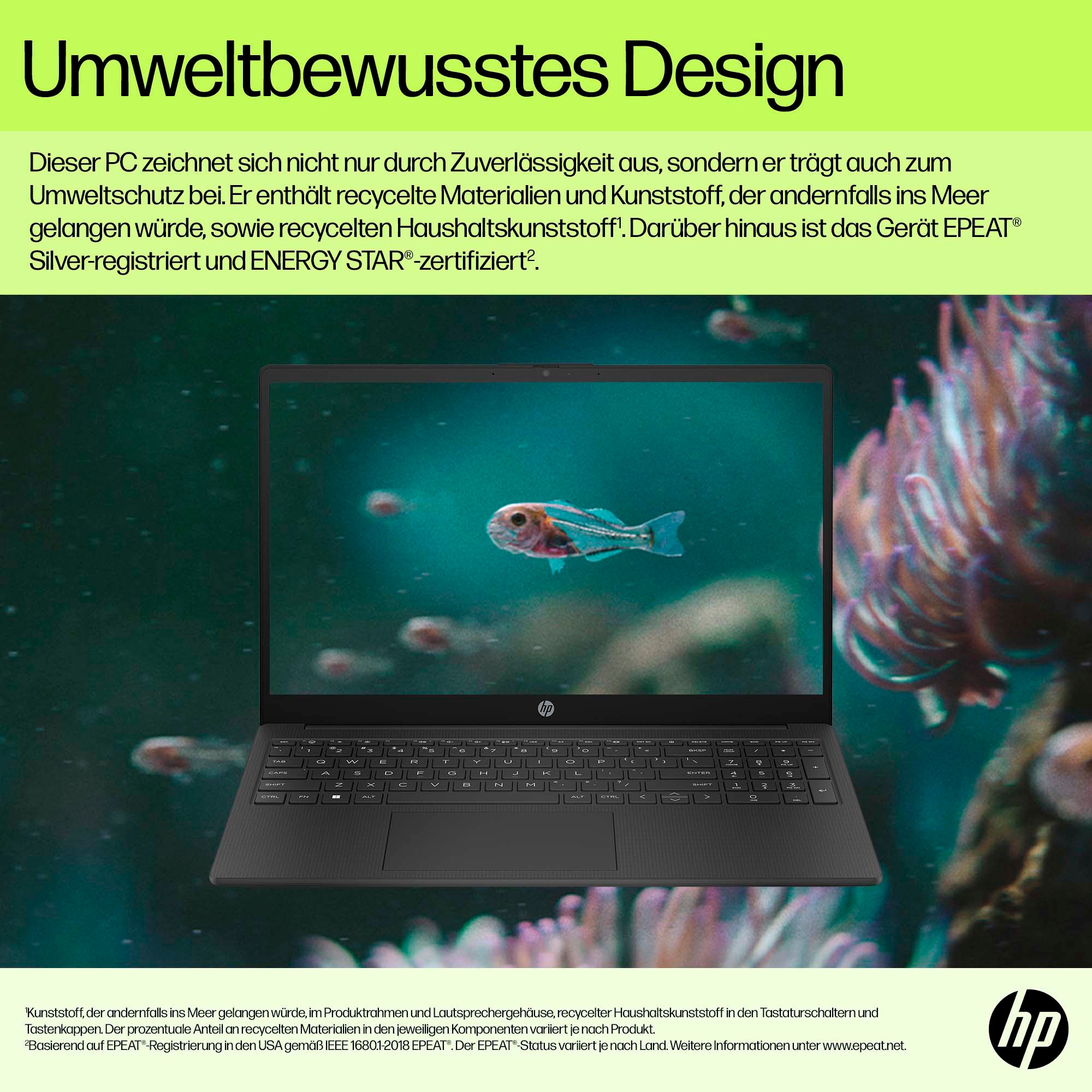 HP Notebook »15s-fq3216ng«, 39,6 cm, / 15,6 Zoll, Intel, Celeron, UHD Graphics, 128 GB SSD