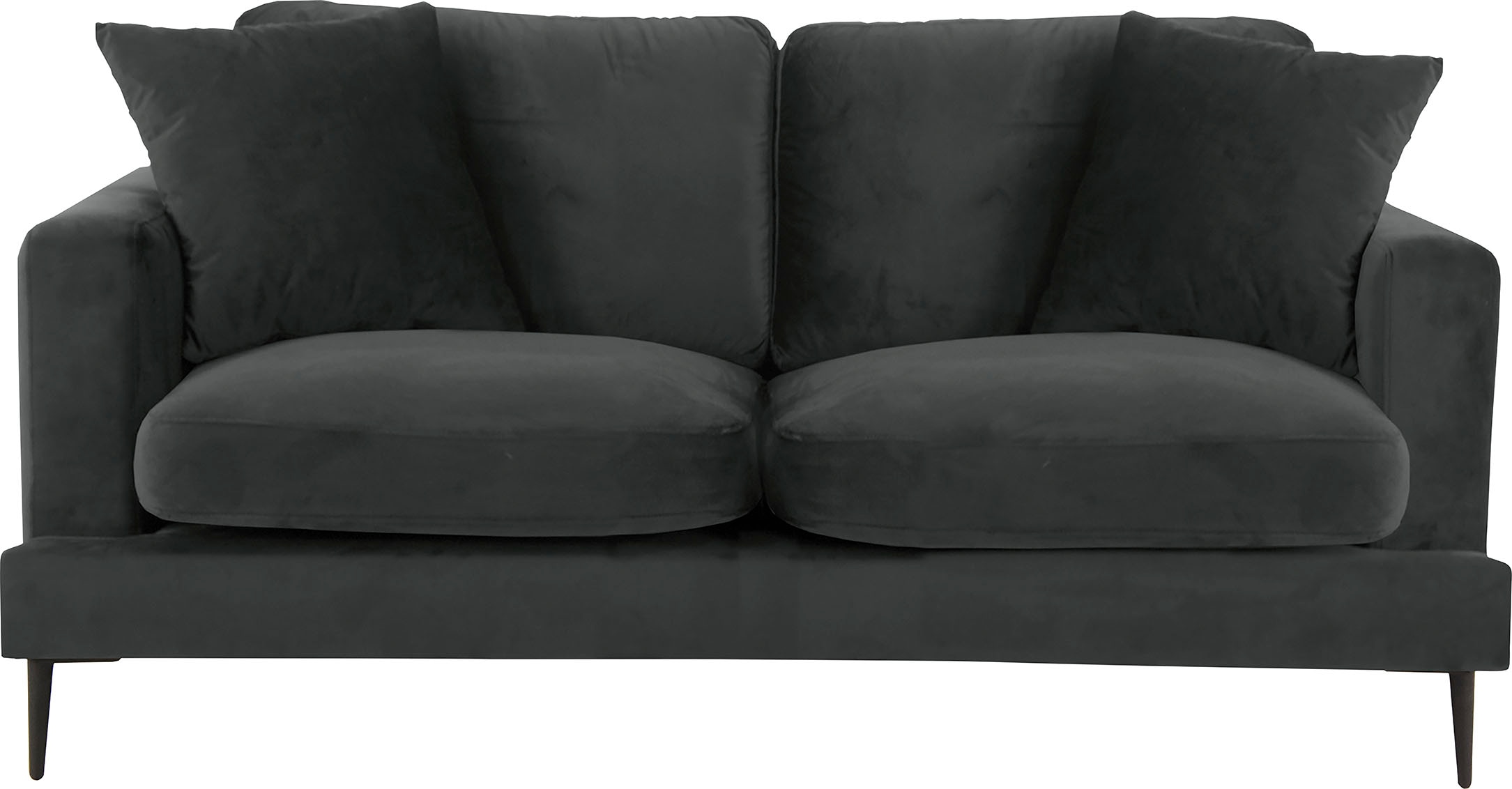 Leonique 2-Sitzer »Cozy elegantes Designsofa, Maße B/T/H: 151/97/80 cm«, mit losen Kissen und Metallbeinen