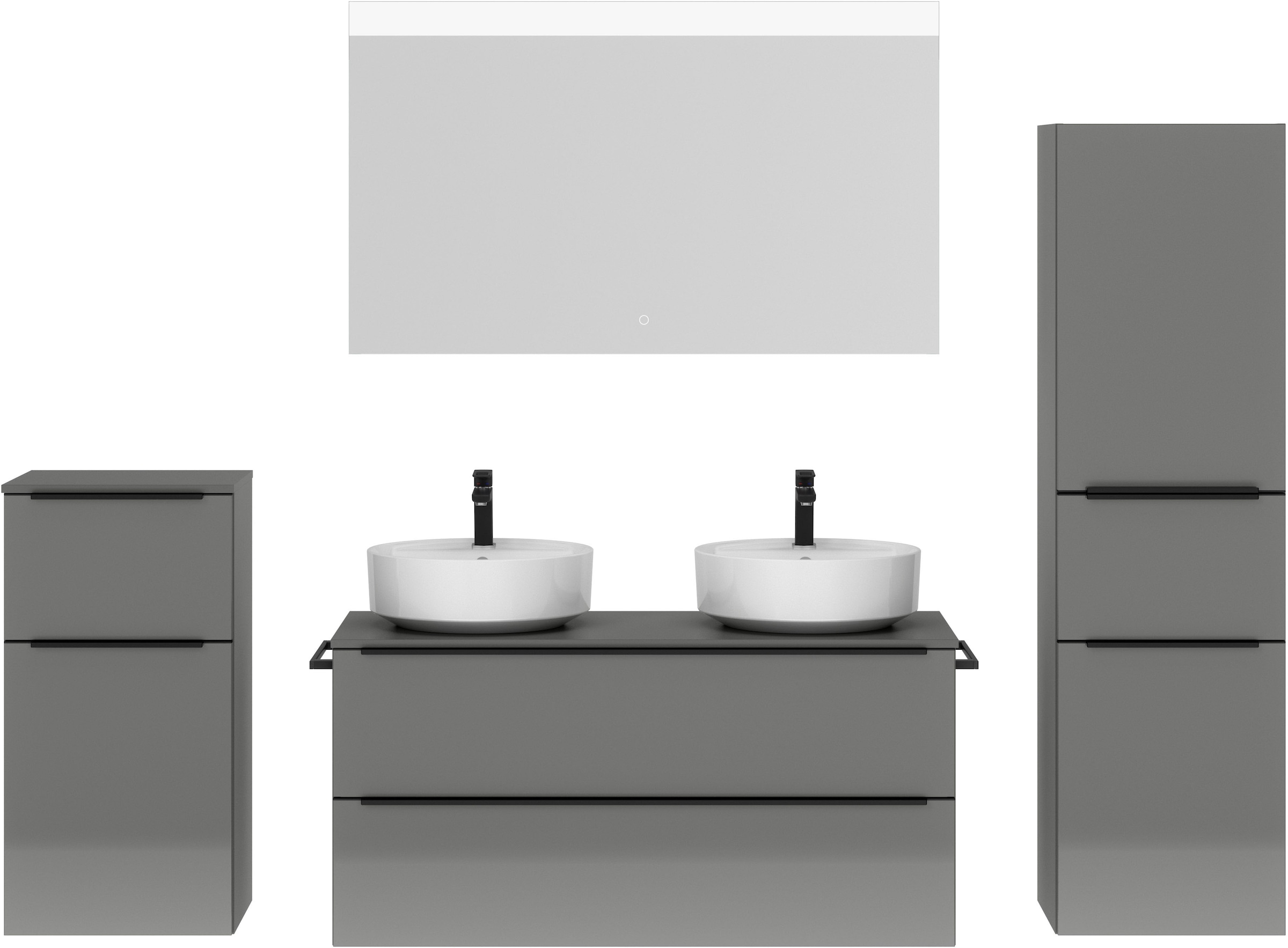 nobilia® Badmöbel-Set »Alvene« vormontiert, mit Soft-Close, 4 Stk. tlg. Hoc günstig online kaufen