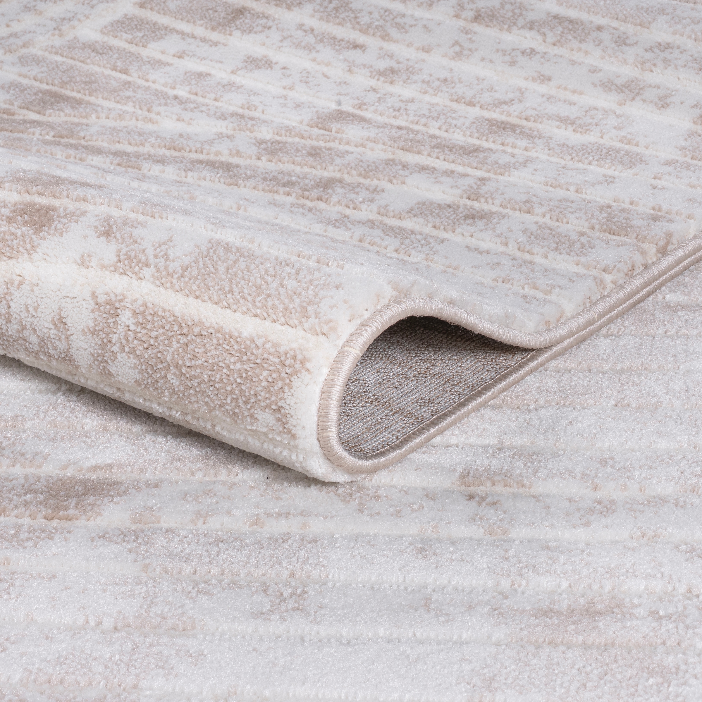 OTTO home Teppich »Luvu, mit Hoch-Tief-Struktur« rechteckig 12 mm Höhe Modernes Design, Boho-Charme, dezenter Glanz, Wohnzimmer, Schlafzimmer