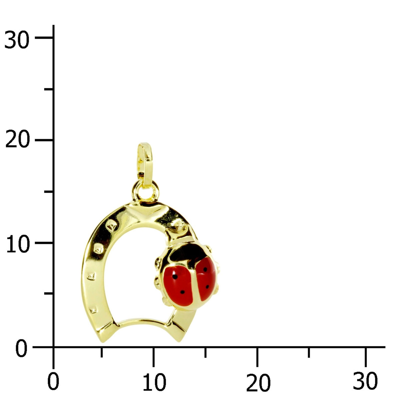 OSTSEE-SCHMUCK Kettenanhänger »Ostsee-Schmuck Anhänger Hufeisen mit Marienkäfer« 1 Stk. tlg.