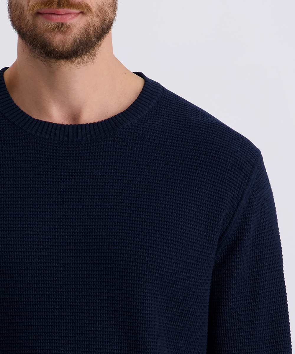 Pierre Cardin Rundhalspullover, mit Struktur