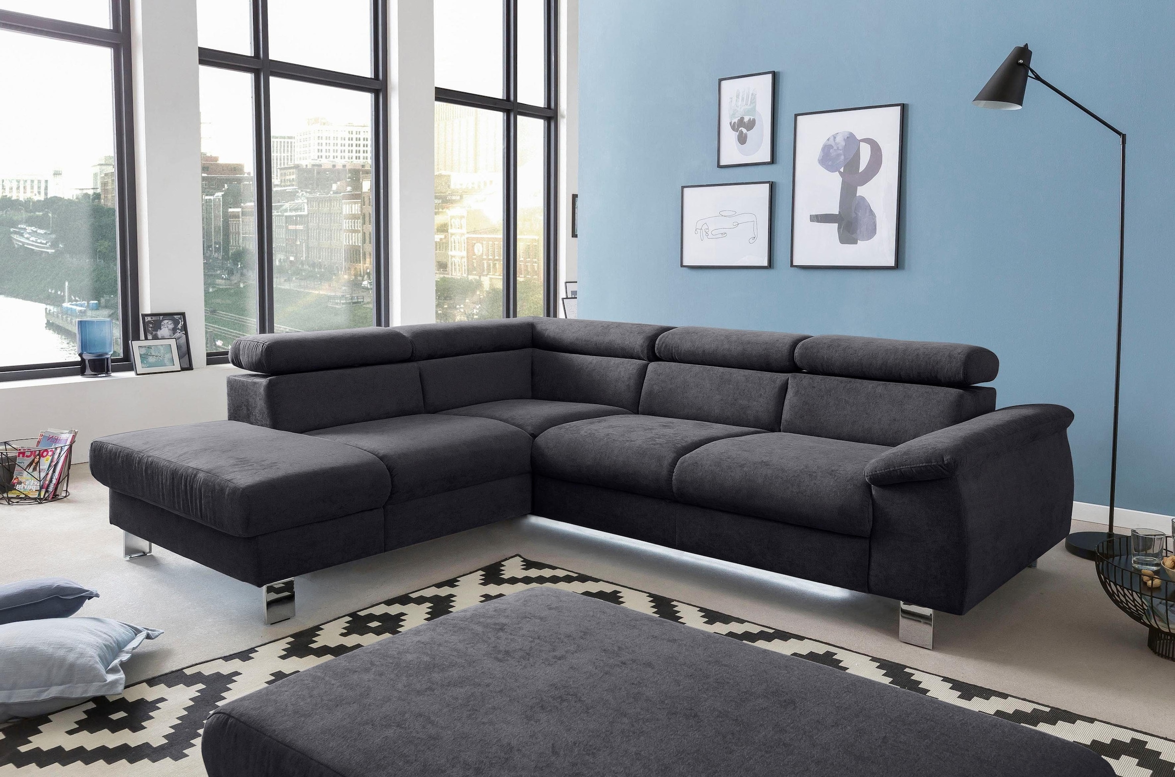 COTTA Polstergarnitur »Komaris L-Form«, (Set), Set bestehend aus: Ecksofa m günstig online kaufen