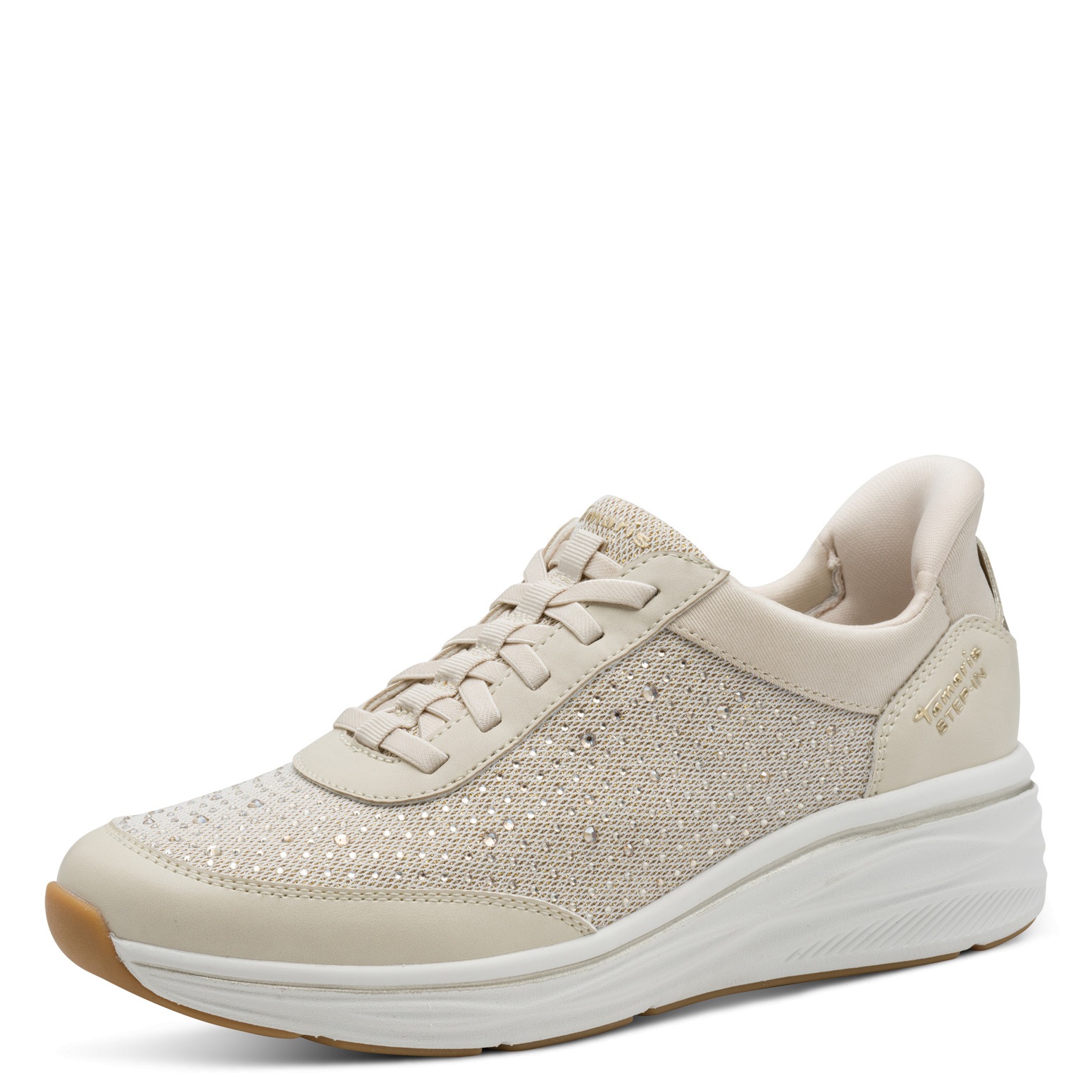 Slip-On Sneaker , Keilabsatz, Schlupfschuh, Freizeitschuh in veganer Verarbeitung, Gr. 37, creme